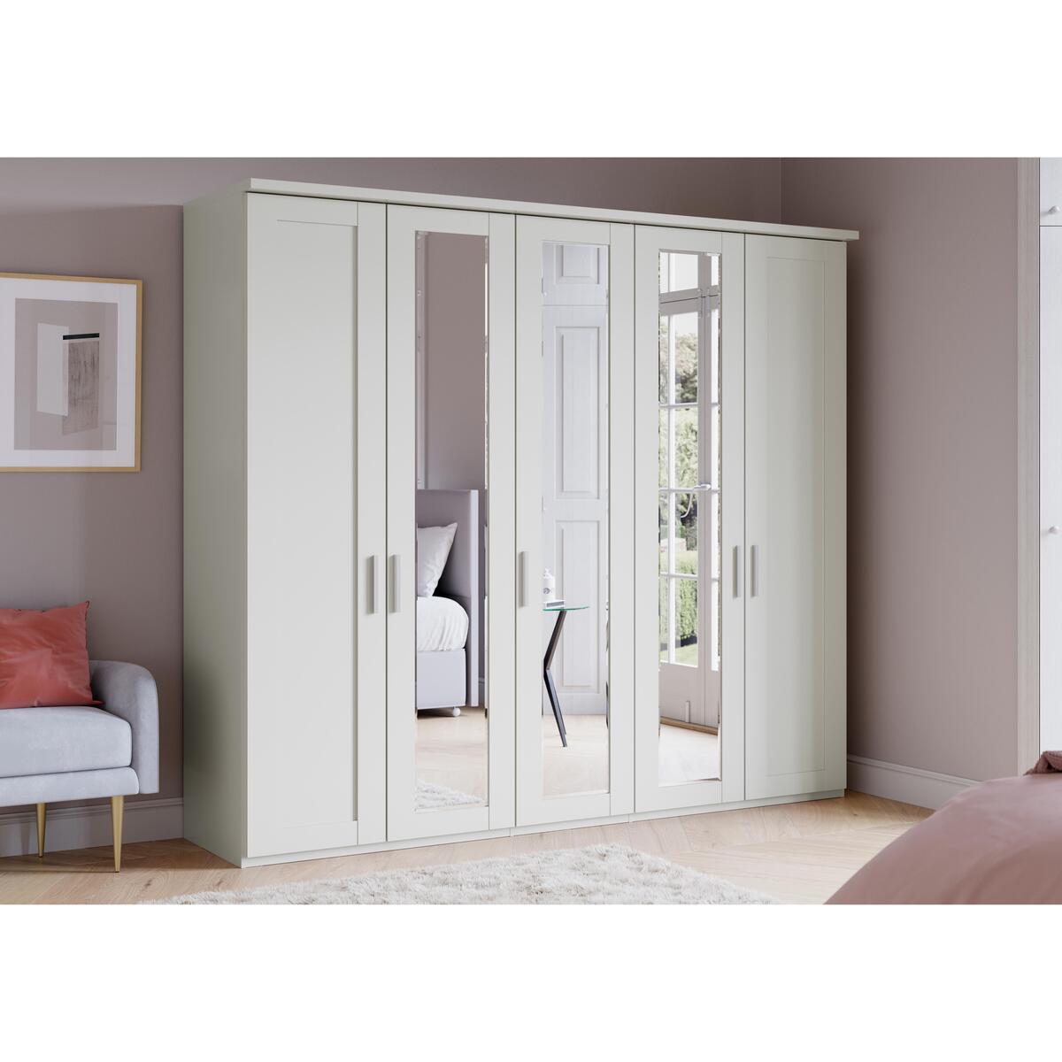 Wiemann - Kempton 5 Door Hinged Wardrobe with Mirrors – image 3