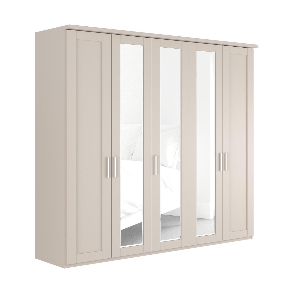 Wiemann - Kempton 5 Door Hinged Wardrobe with Mirrors – image 2