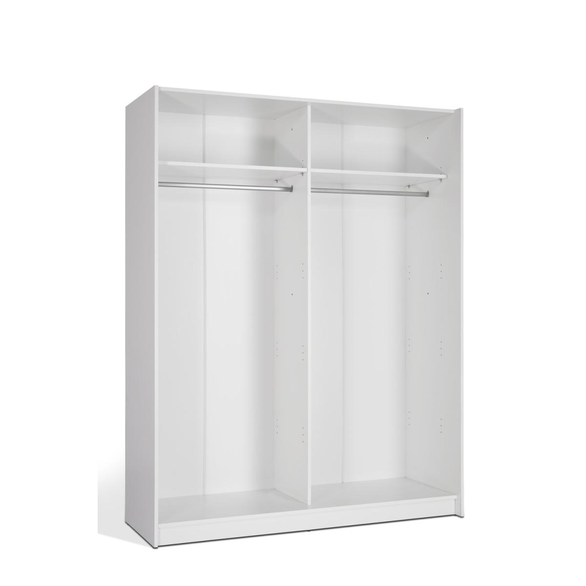 Double Mirror Sliding White Wardrobe - Evana – image 2