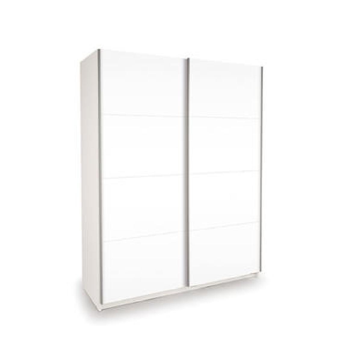 High Gloss Sliding White Wardrobe - Evana – image 2