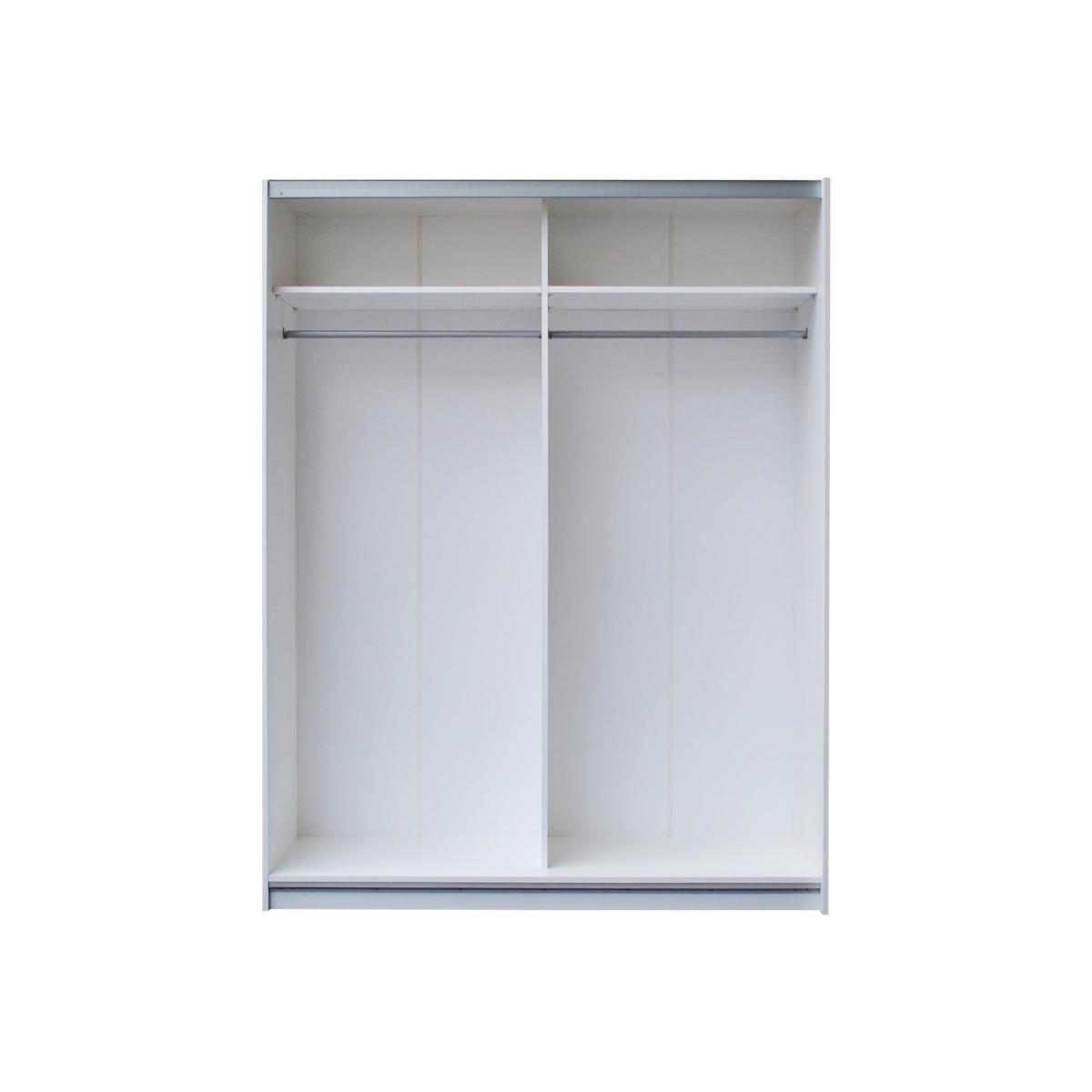 High Gloss Sliding White Wardrobe - Evana – image 1
