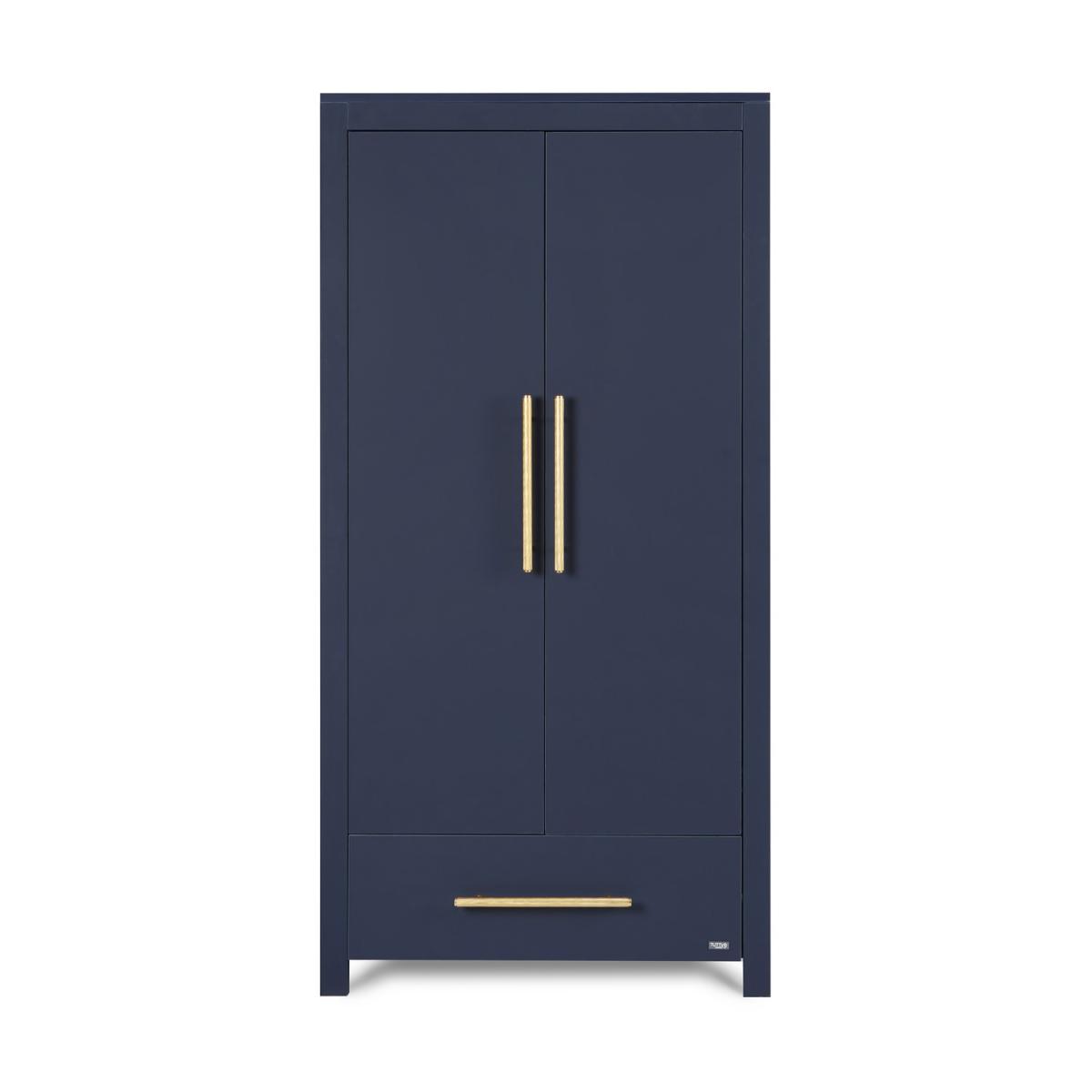 Tivoli Wooden Wardrobe with Drawer in Navy - Tutti Bambini – image 6