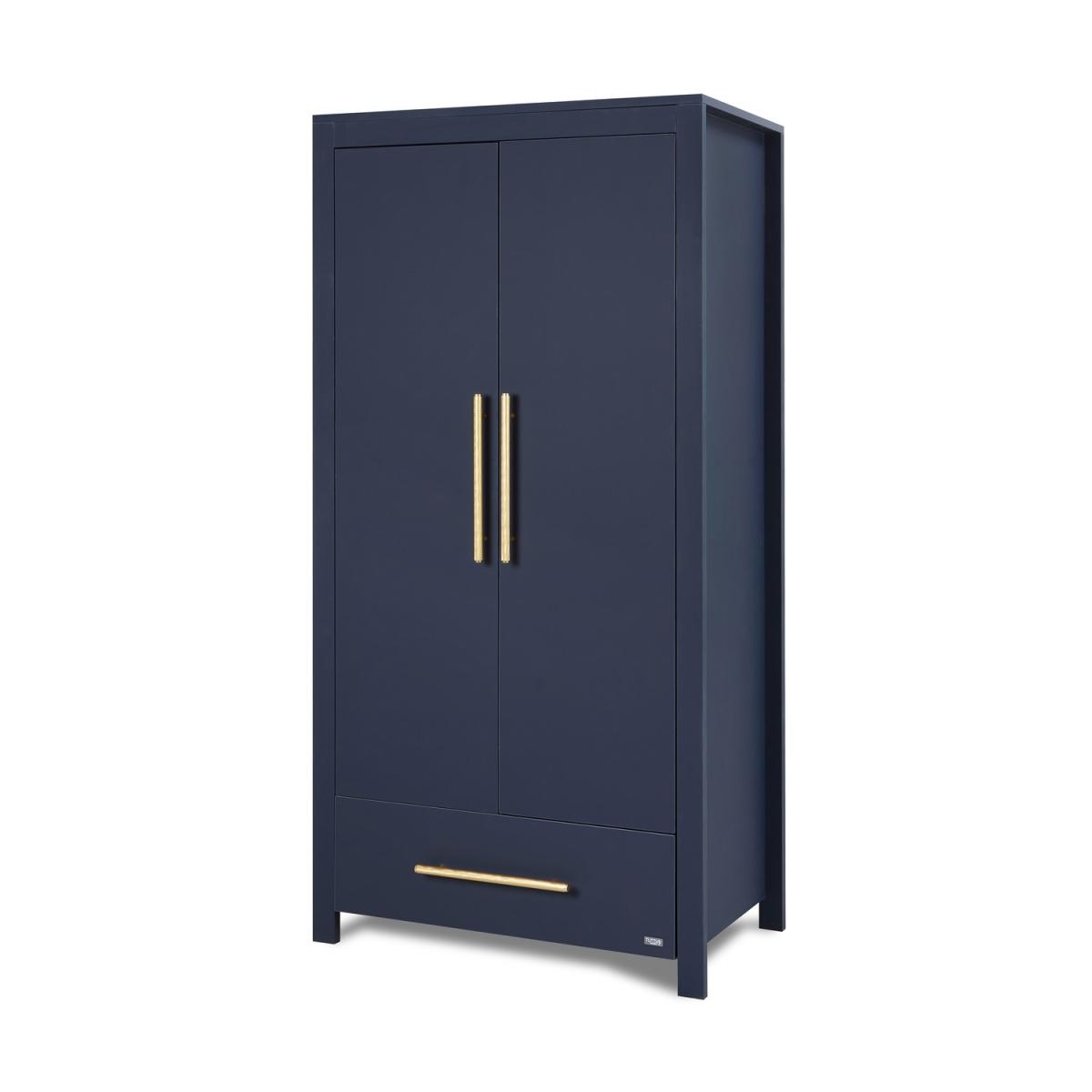 Tivoli Wooden Wardrobe with Drawer in Navy - Tutti Bambini – image 7