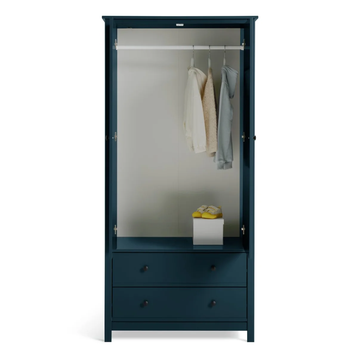 Habitat Brooklyn 2 Door 2 Drawer Wardrobe - Ink Blue – image 4