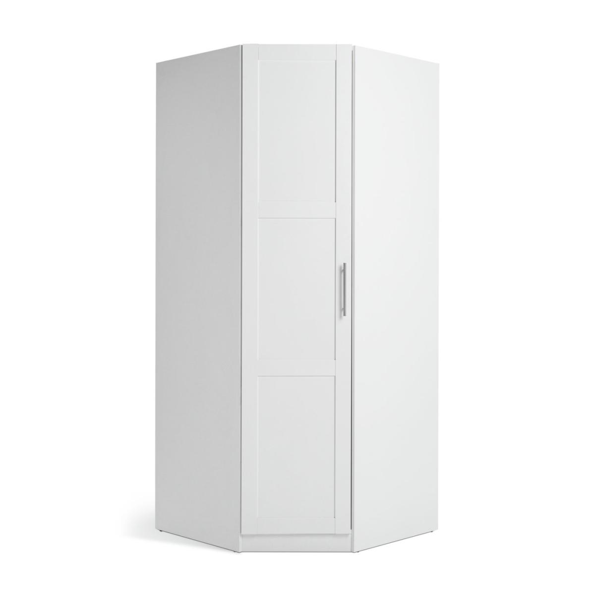 Habitat Munich Panelled Corner 1 Door Wardrobe - White – image 6