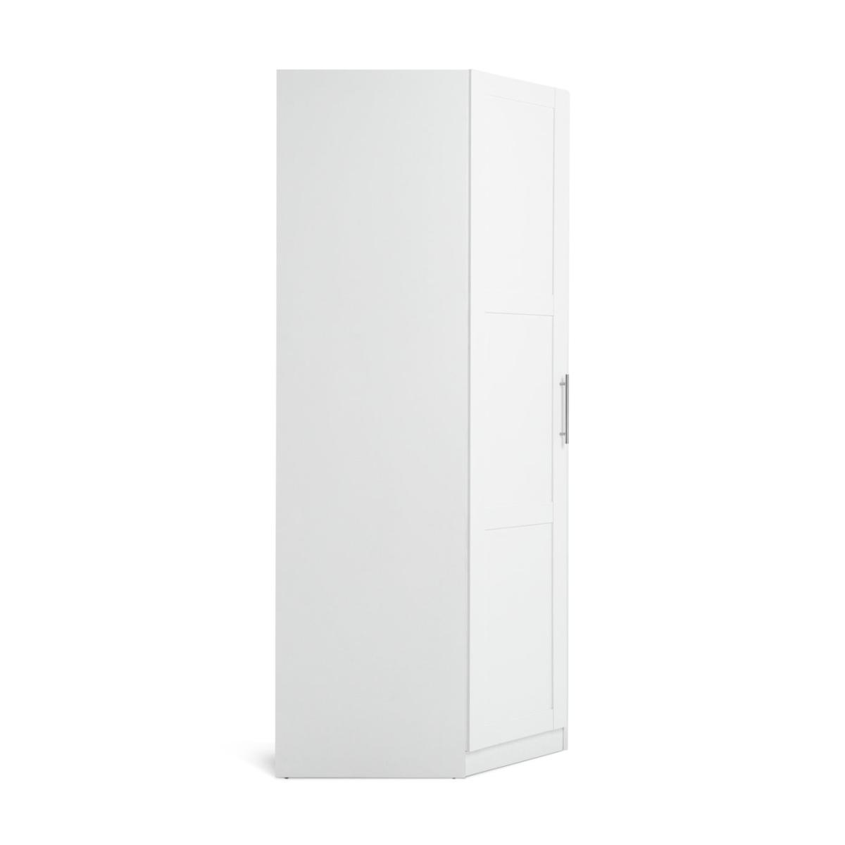 Habitat Munich Panelled Corner 1 Door Wardrobe - White – image 10
