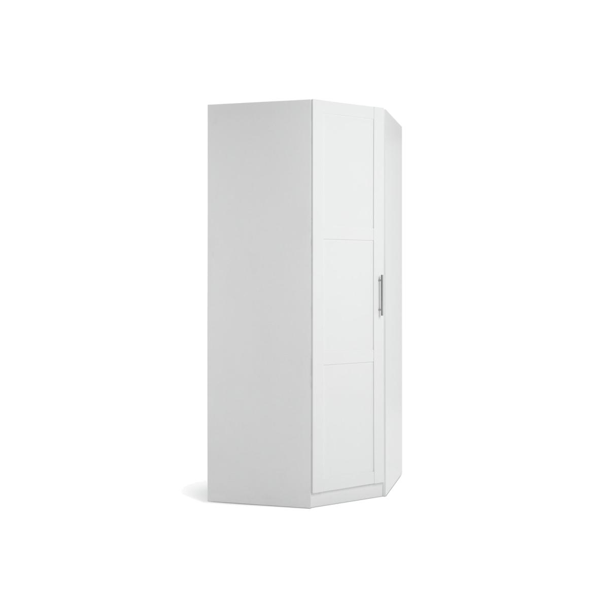 Habitat Munich Panelled Corner 1 Door Wardrobe - White – image 1