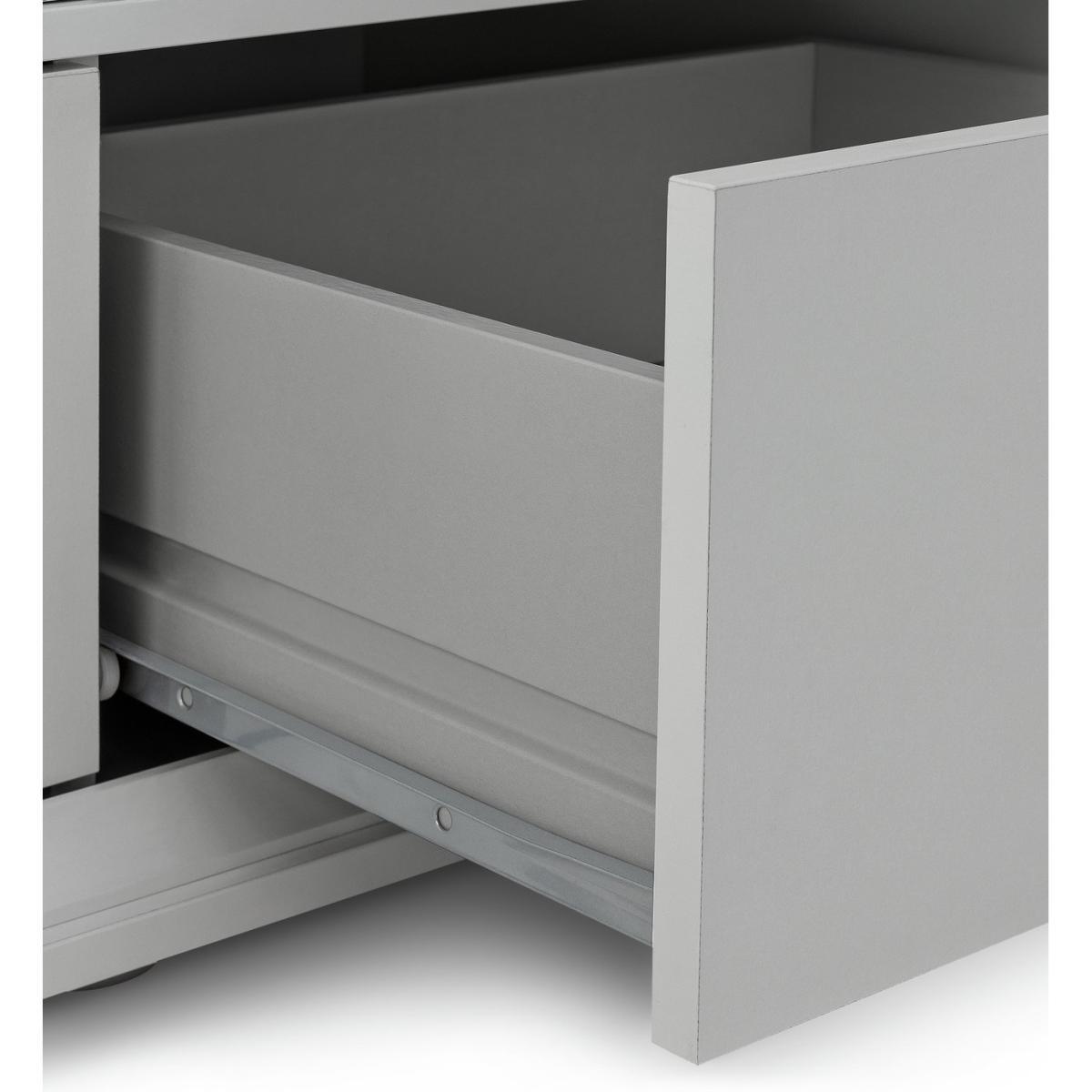 Habitat Heathland 4 Door 2 Drawer Mirror Wardrobe - Grey – image 6