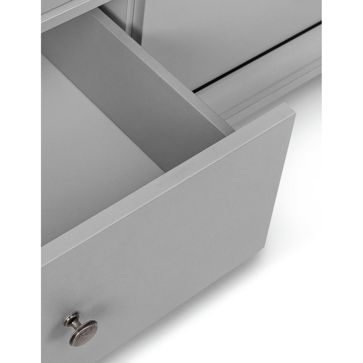 Habitat Heathland 4 Door 2 Drawer Mirror Wardrobe - Grey – image 8