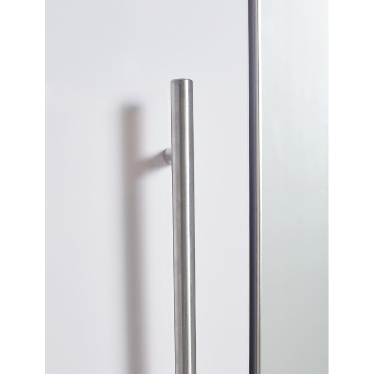Habitat Atlas 3 Door Mirrored Gloss Wardrobe - White – image 6