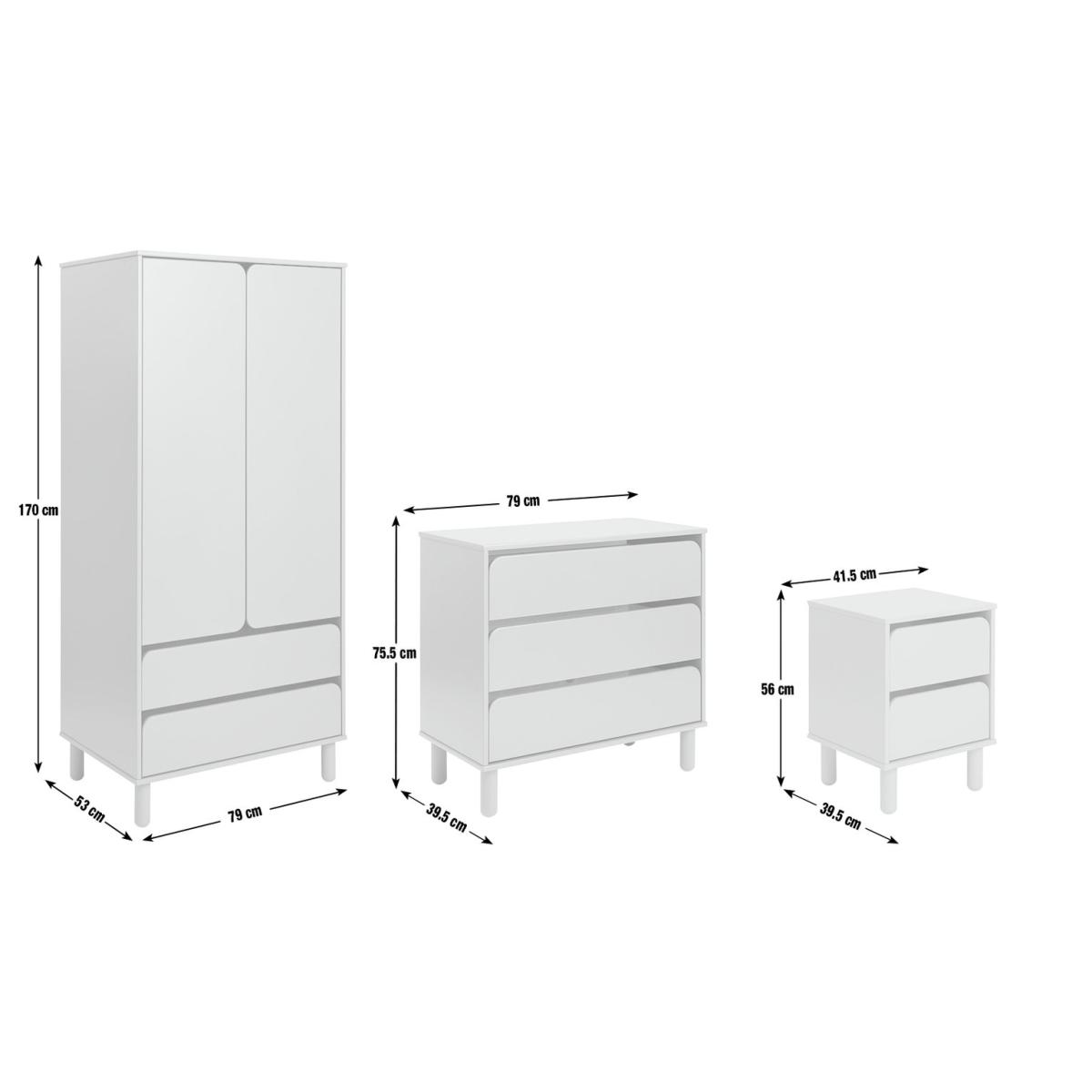 Habitat 60 Kids Alba 3 Piece 2 Door Wardrobe Set – image 12