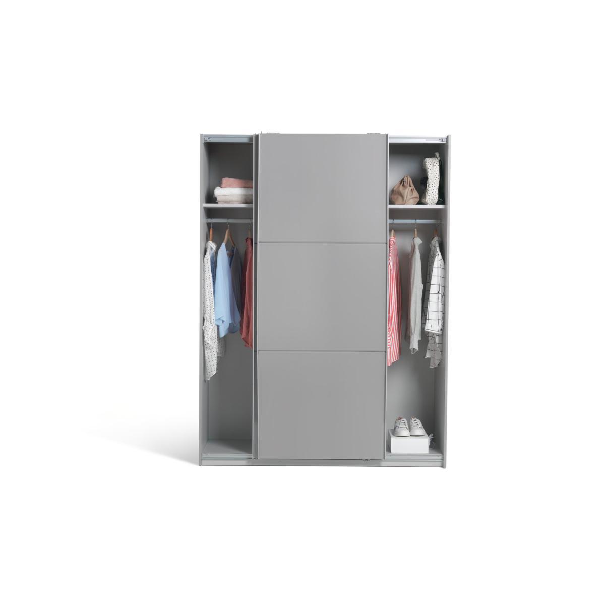 Habitat Holsted Gloss Medium Sliding Wardrobe - Grey – image 2
