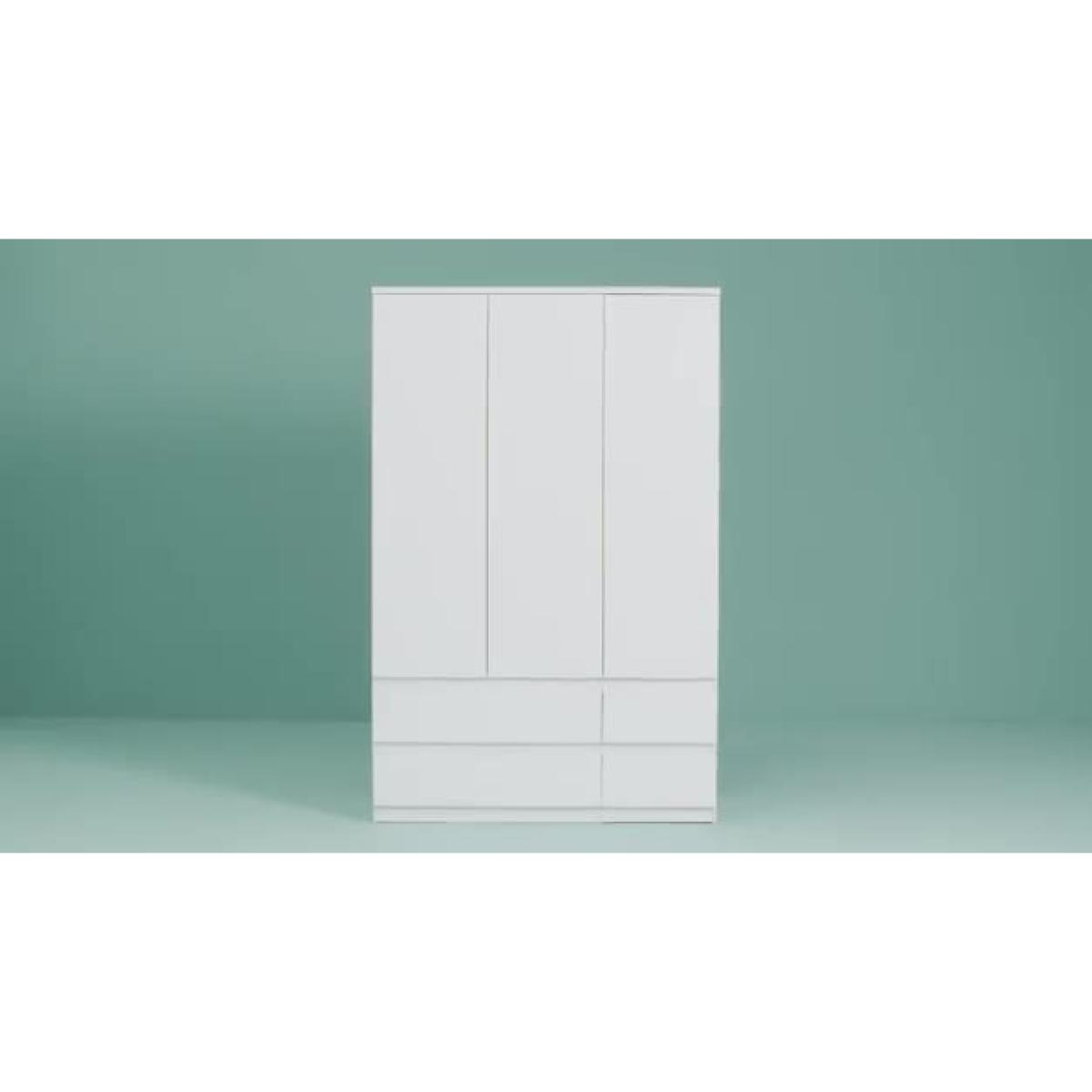 Habitat Jenson 5 Door Wardrobe - White – image 2