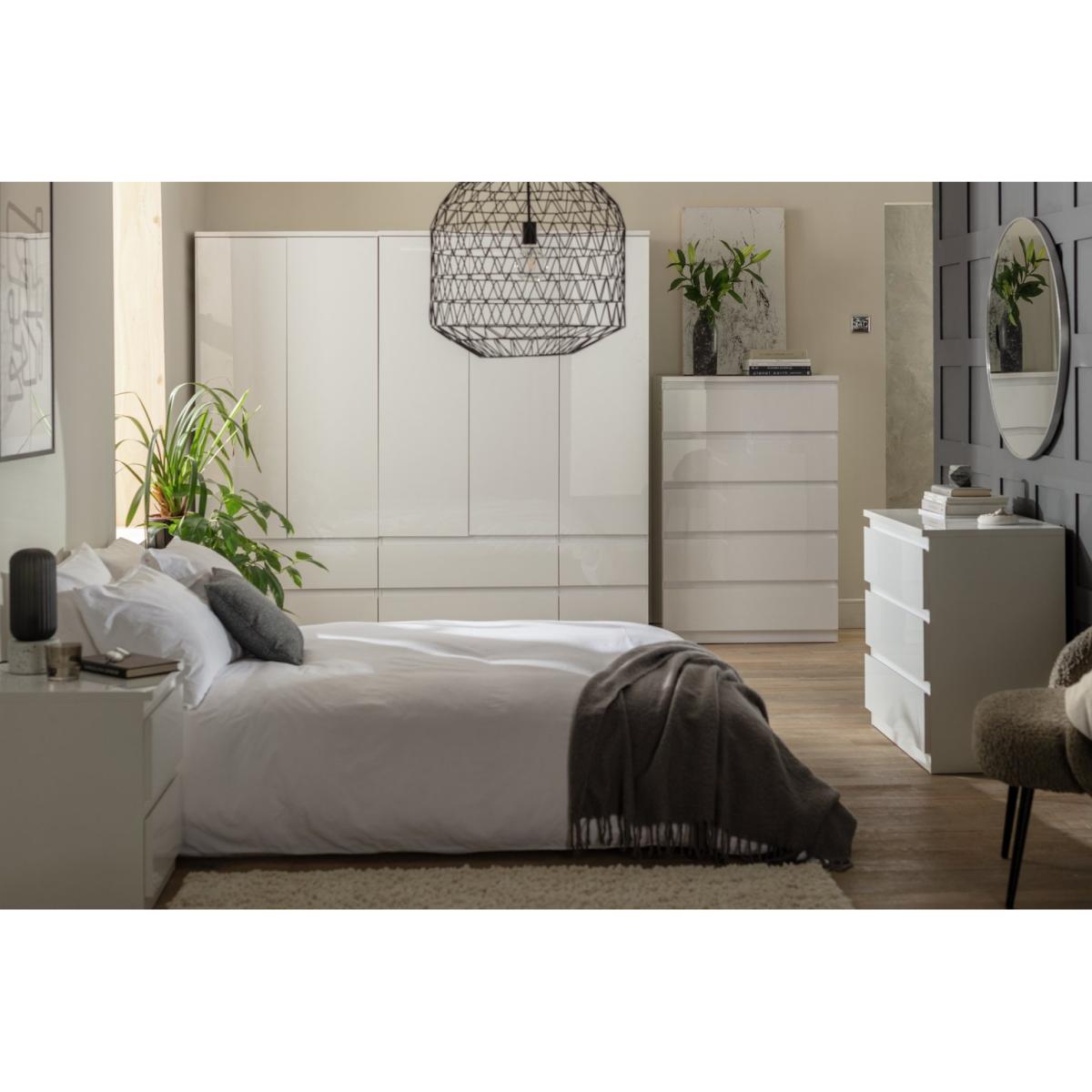 Habitat Jenson 5 Door Wardrobe - White – image 3