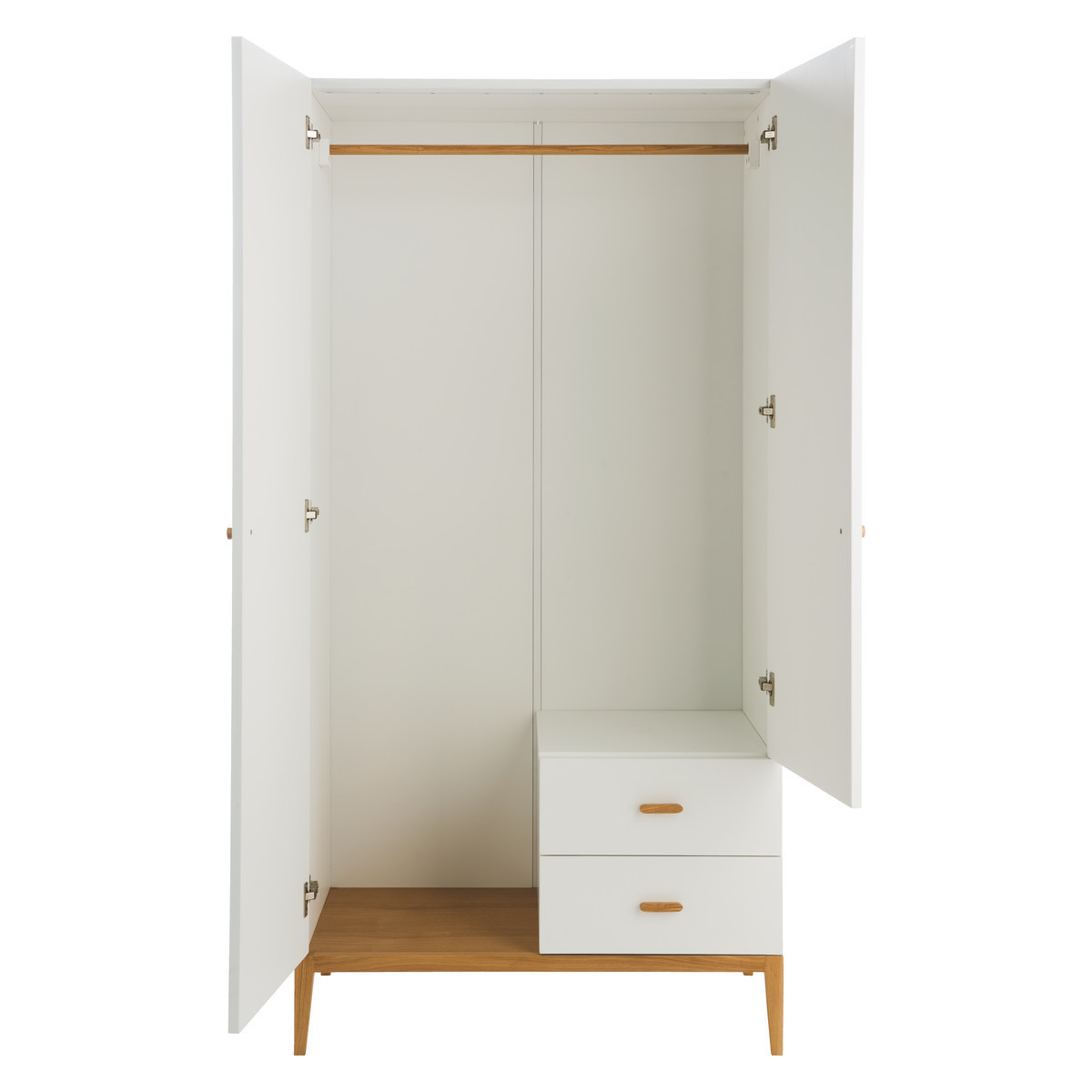 Tatsuma Ash White 2 Door Wardrobe, White – image 7