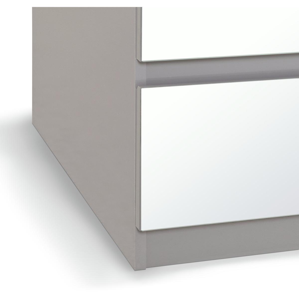 Habitat Jenson Gloss 2 Dr 2 Drw Mirrored Wardrobe - Grey – image 8