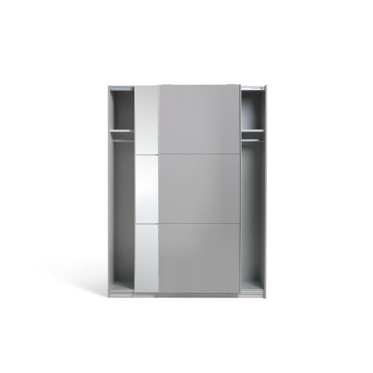 Habitat Holsted Medium Gloss & Mirror Wardrobe - Grey – image 3