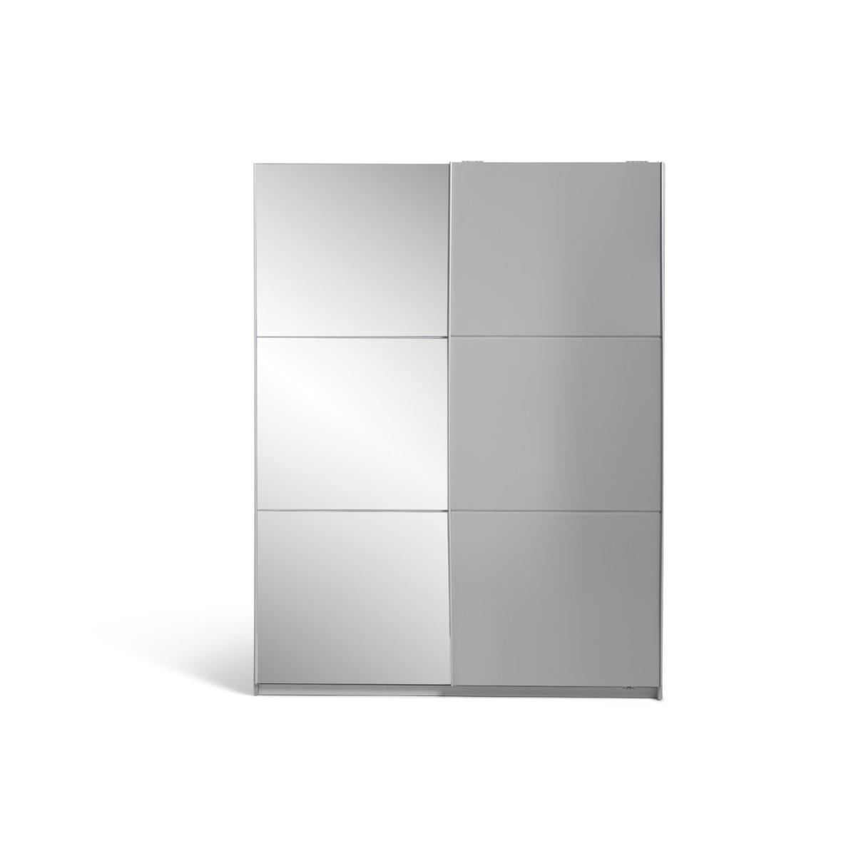 Habitat Holsted Medium Gloss & Mirror Wardrobe - Grey – image 4