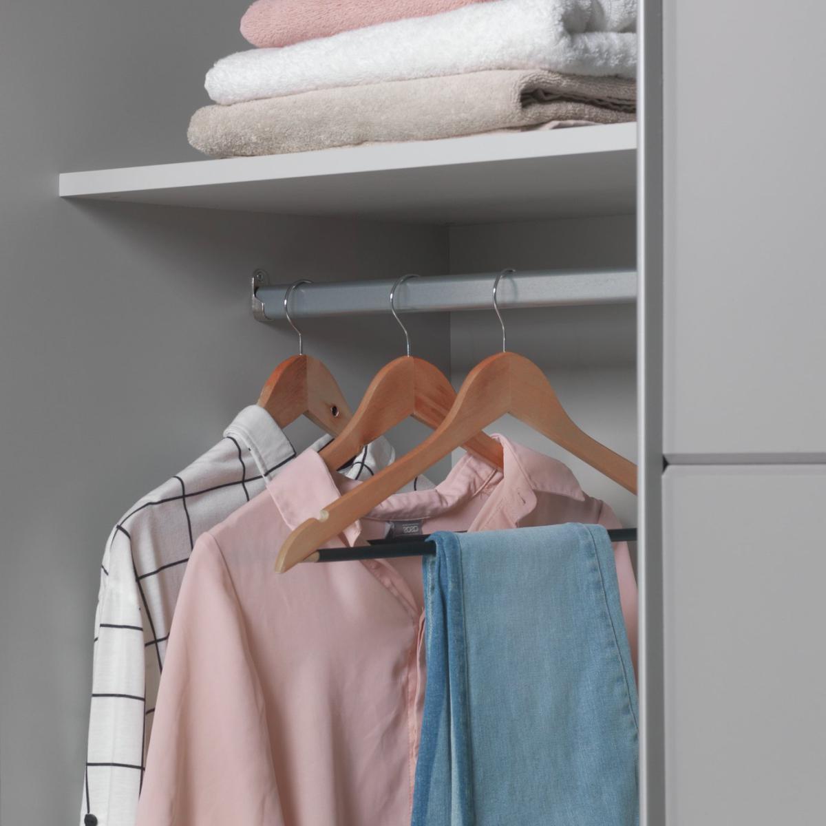 Habitat Holsted Medium Gloss & Mirror Wardrobe - Grey – image 5