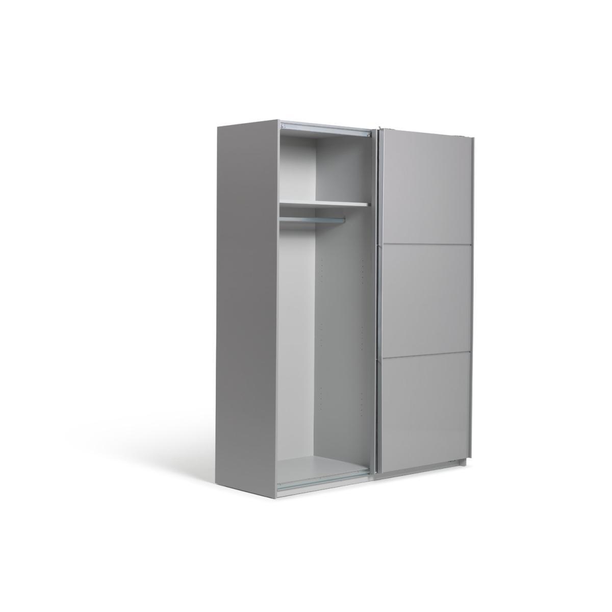 Habitat Holsted Medium Gloss & Mirror Wardrobe - Grey – image 8