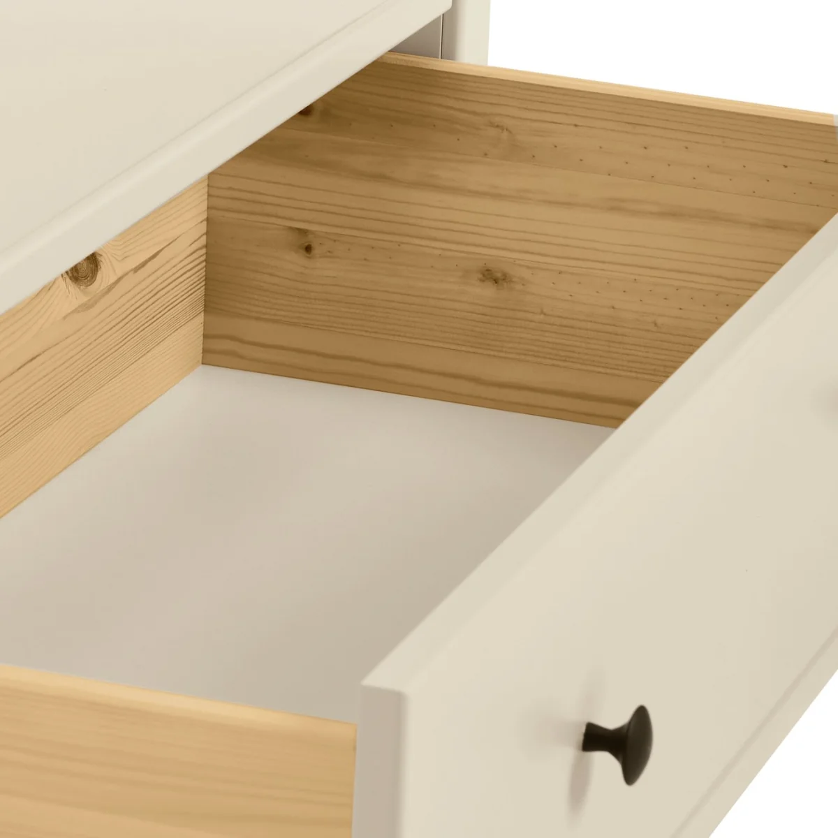 Habitat Brooklyn 2 Door 2 Drawer Wardrobe - Off White & Oak – image 5