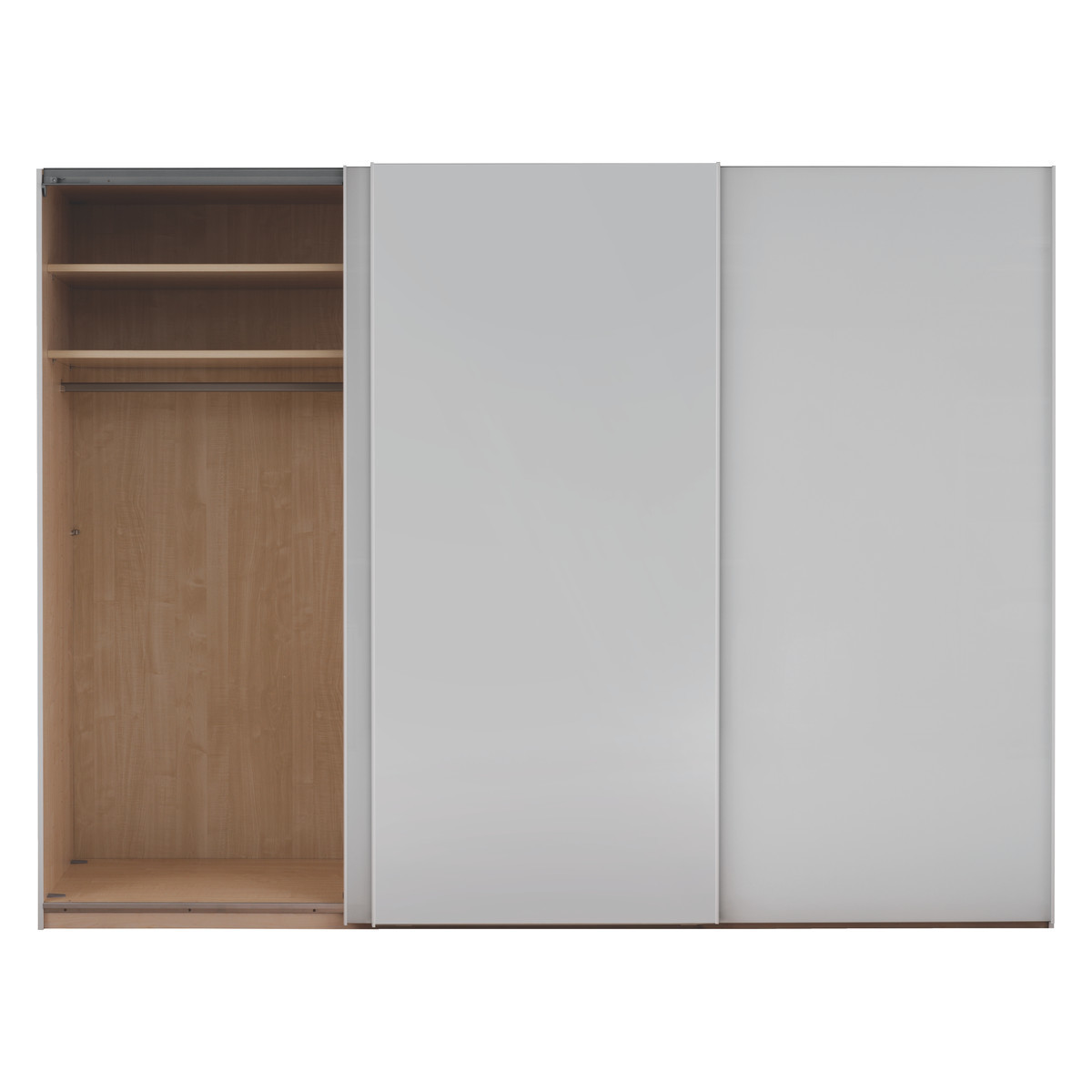 Kripton Matt White&Mirror 3 Door Sliding Wardrobe W300Xh223Cm, White And Mirrored – image 3