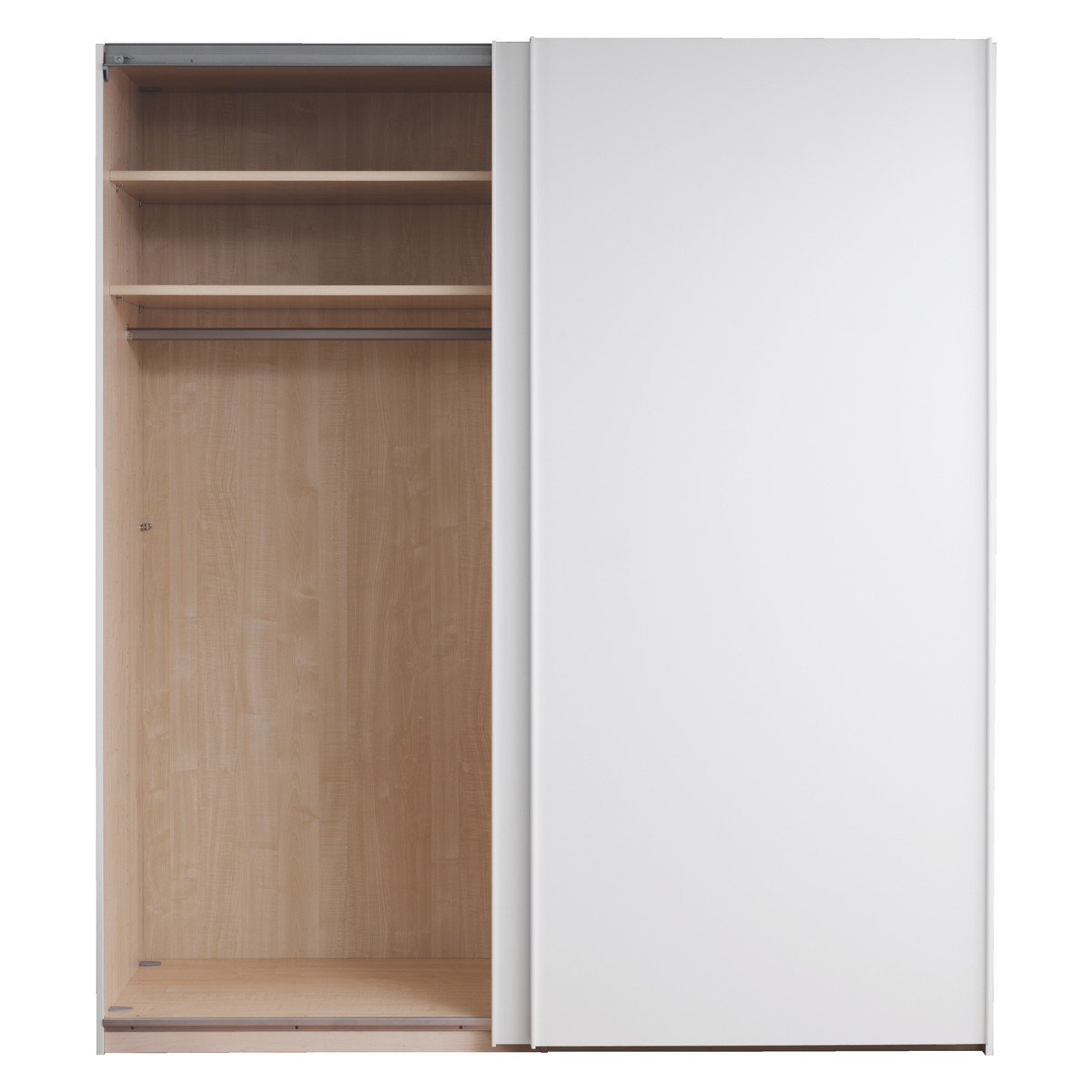 Kripton Mirror&Matt White 2 Door Sliding Wardrobe W200Xh223Cm, White – image 4