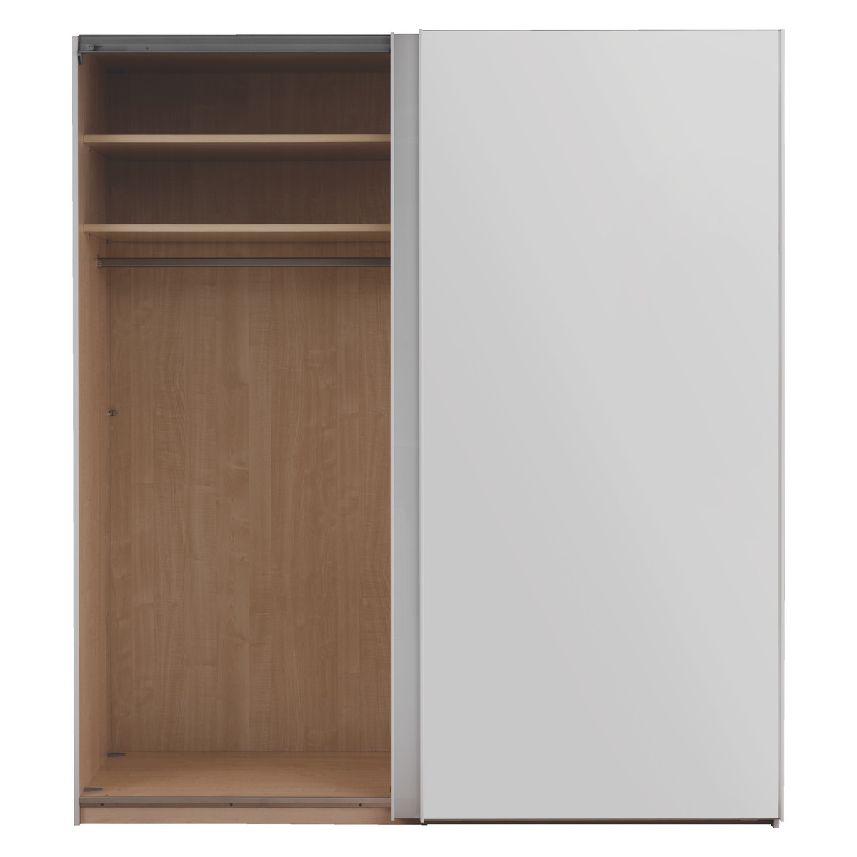 Kripton White Glass 2 Door Sliding Wardrobe W160 X H223Cm, White – image 6