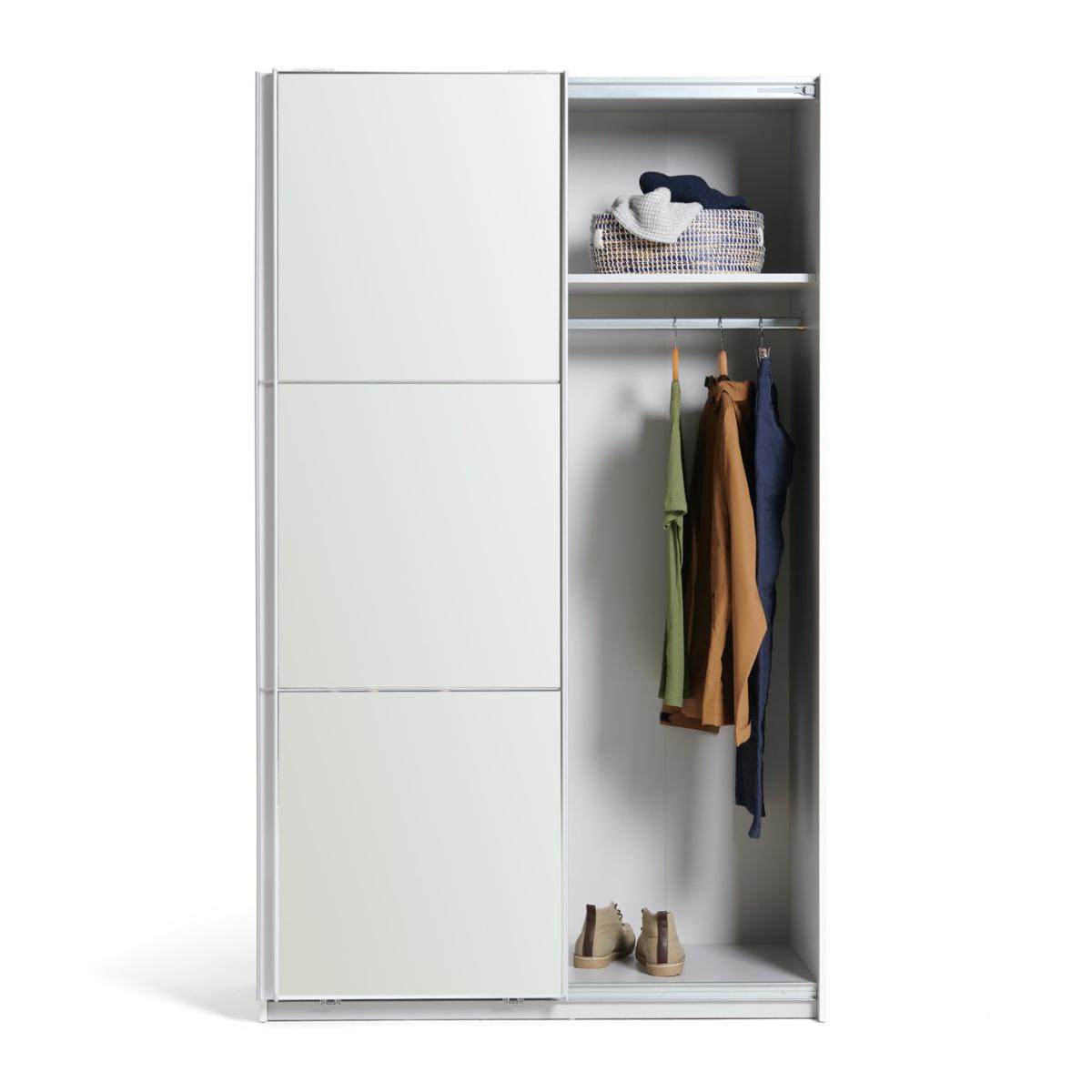 Habitat Holsted Small White Gloss & Mirror Wardrobe – image 3