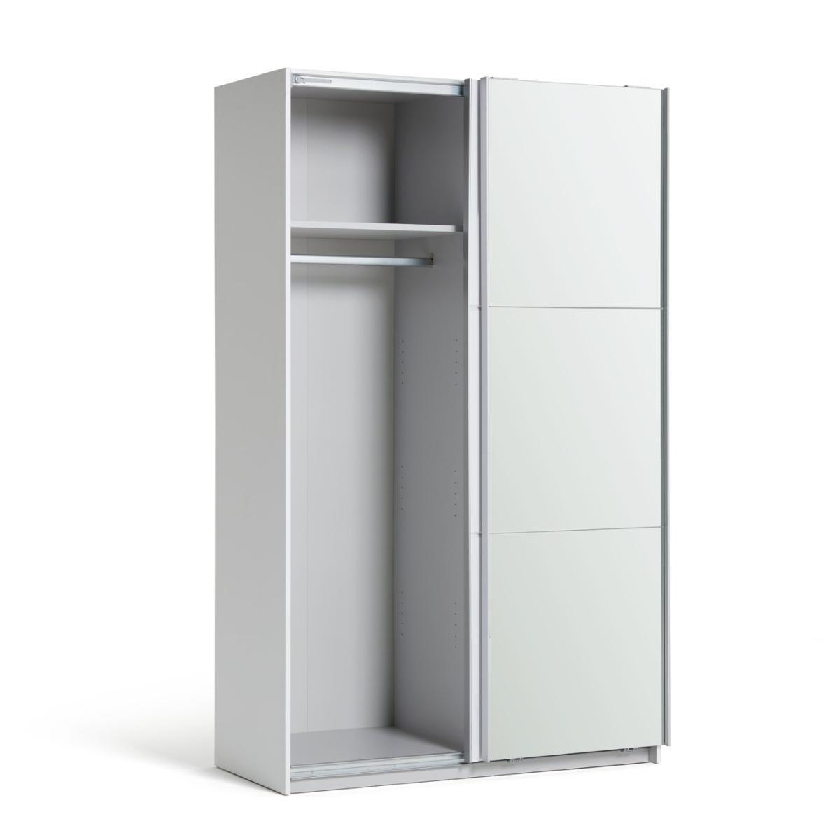 Habitat Holsted Small White Gloss & Mirror Wardrobe – image 8