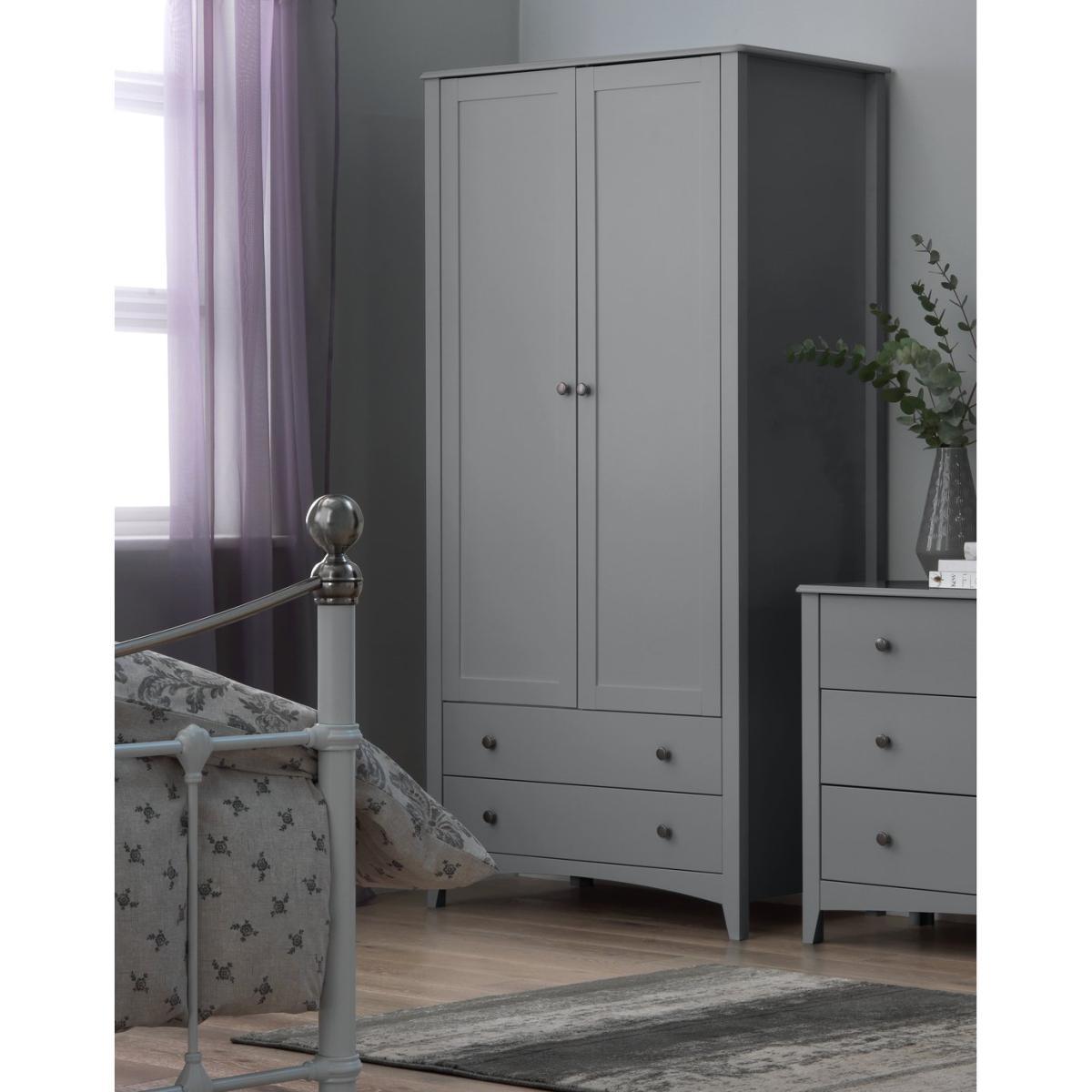 Habitat Minato 2 Door 2 Drawer Wardrobe - Grey – image 3