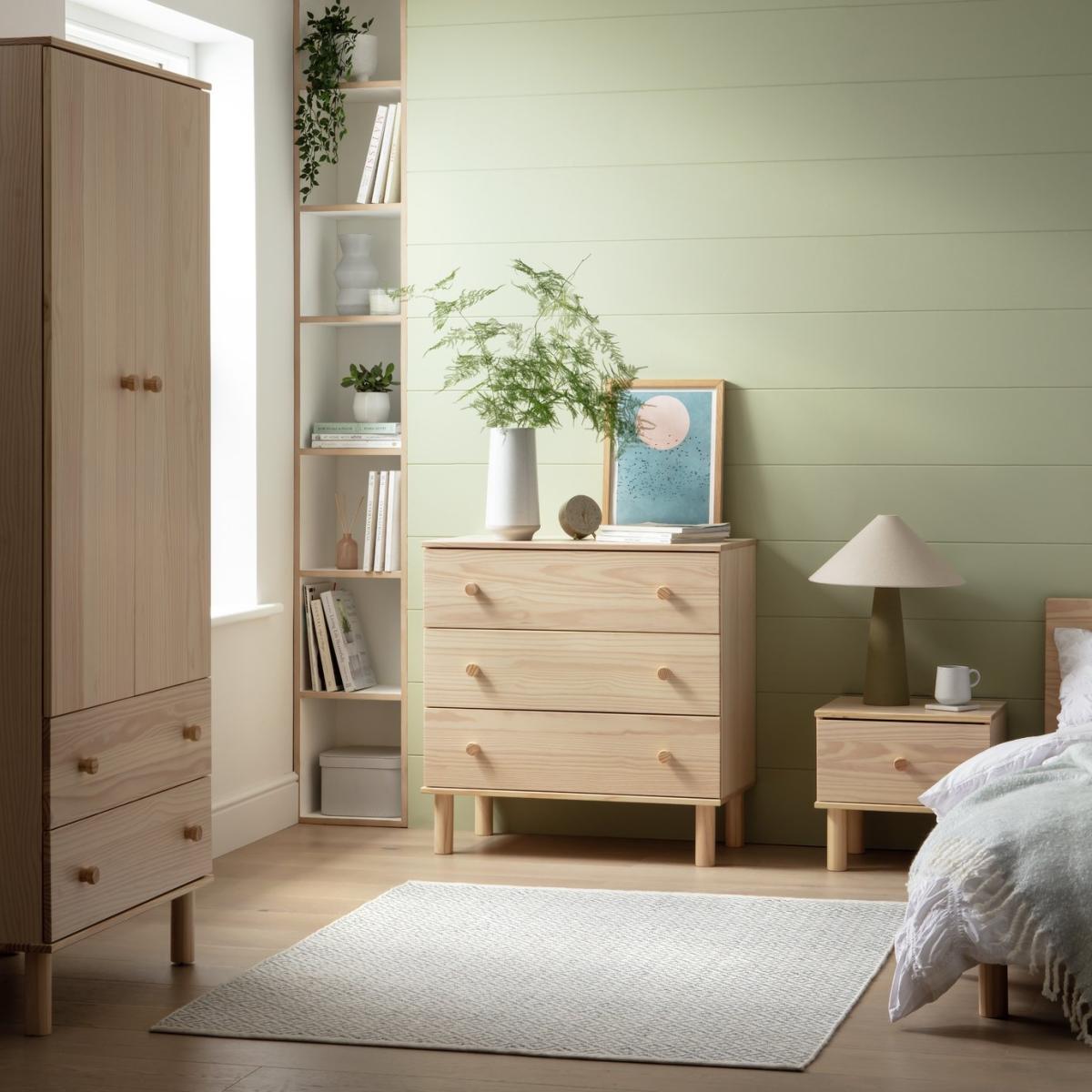 Habitat Akio 3 Piece 2 Door Wardrobe Set - Pine – image 2