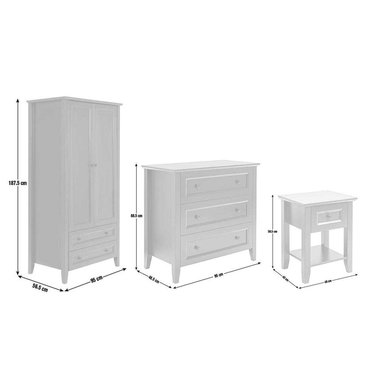 Habitat Kingham 3 Piece 2 Door Wardrobe Set - Blue – image 4