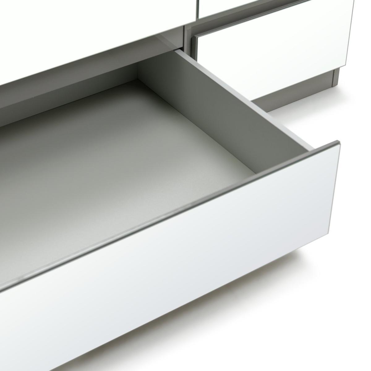 Habitat Jenson Gloss 3 Dr 4 Drw Mirrored Wardrobe - Grey – image 8
