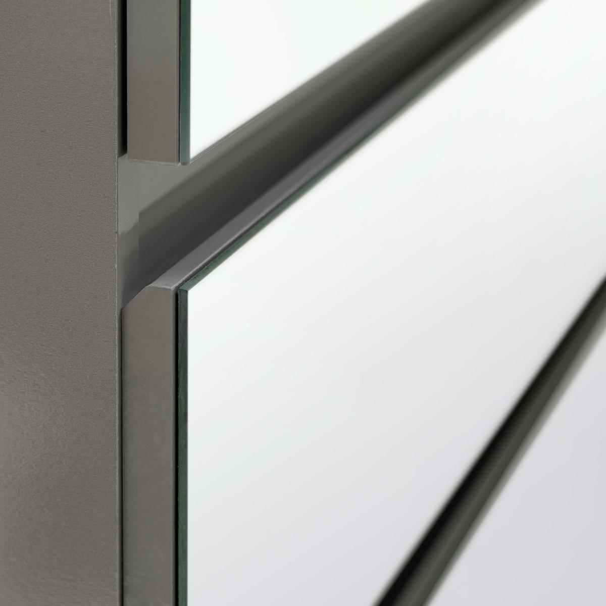 Habitat Jenson Gloss 3 Dr 4 Drw Mirrored Wardrobe - Grey – image 9