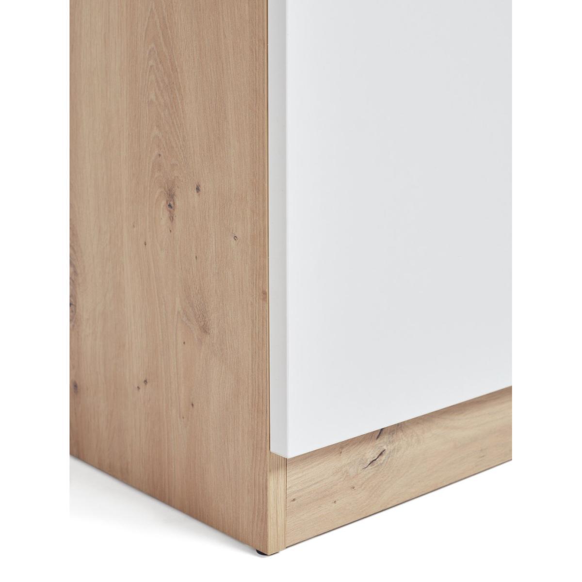 Habitat Munich 3 Door Mirror Wardrobe -White & Oak Effect – image 8