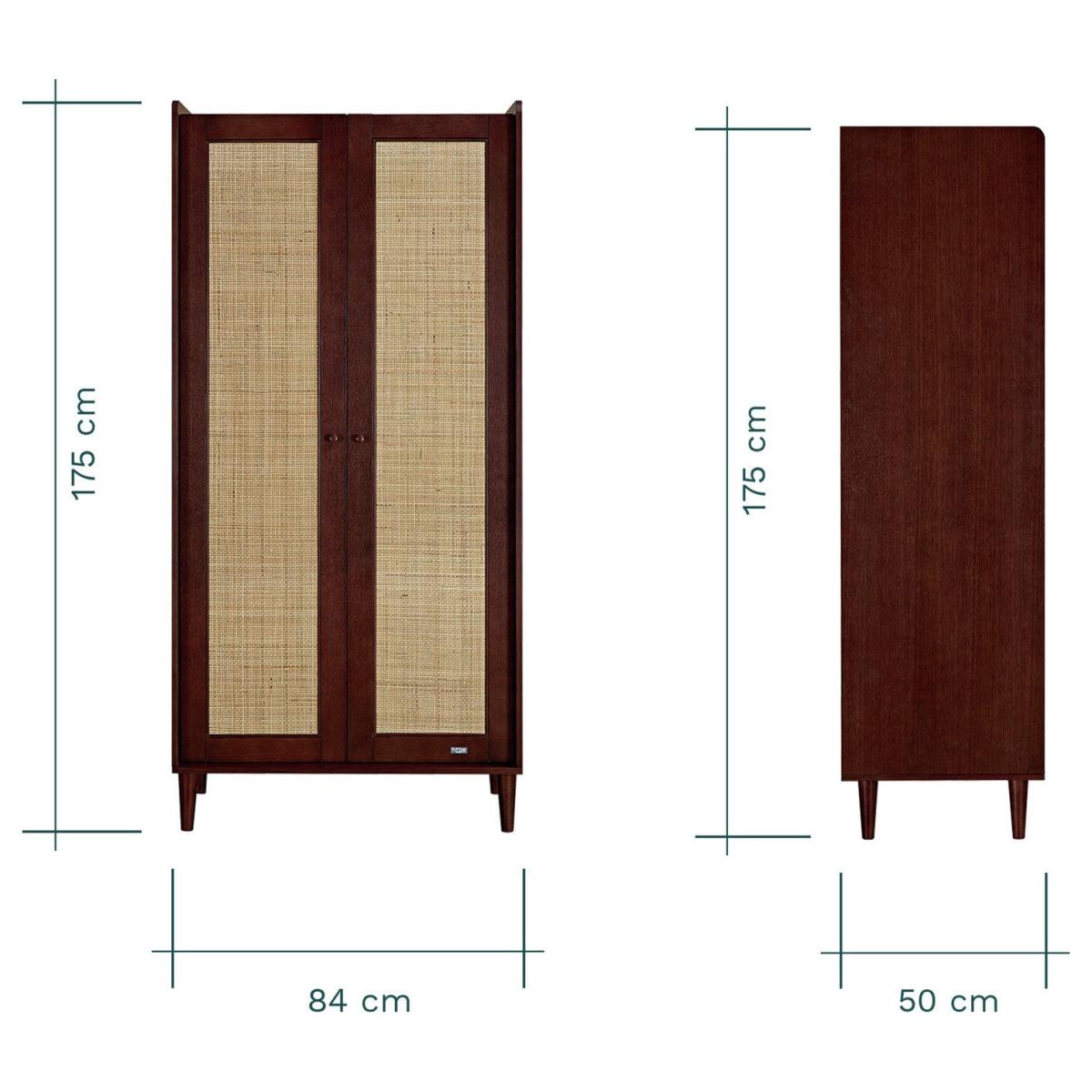 Tutti Bambini Japandi 2 door Wardrobe - Walnut – image 5