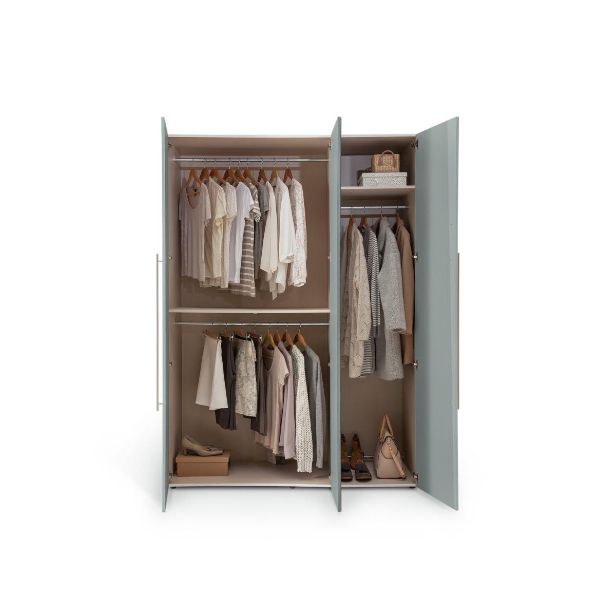 Habitat Atlas Grey Gloss & White 3 Door Mirrored Wardrobe – image 3