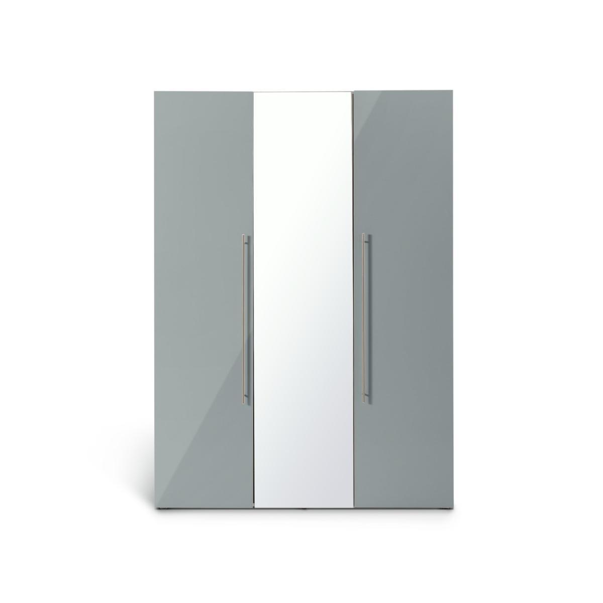 Habitat Atlas Grey Gloss & White 3 Door Mirrored Wardrobe – image 5