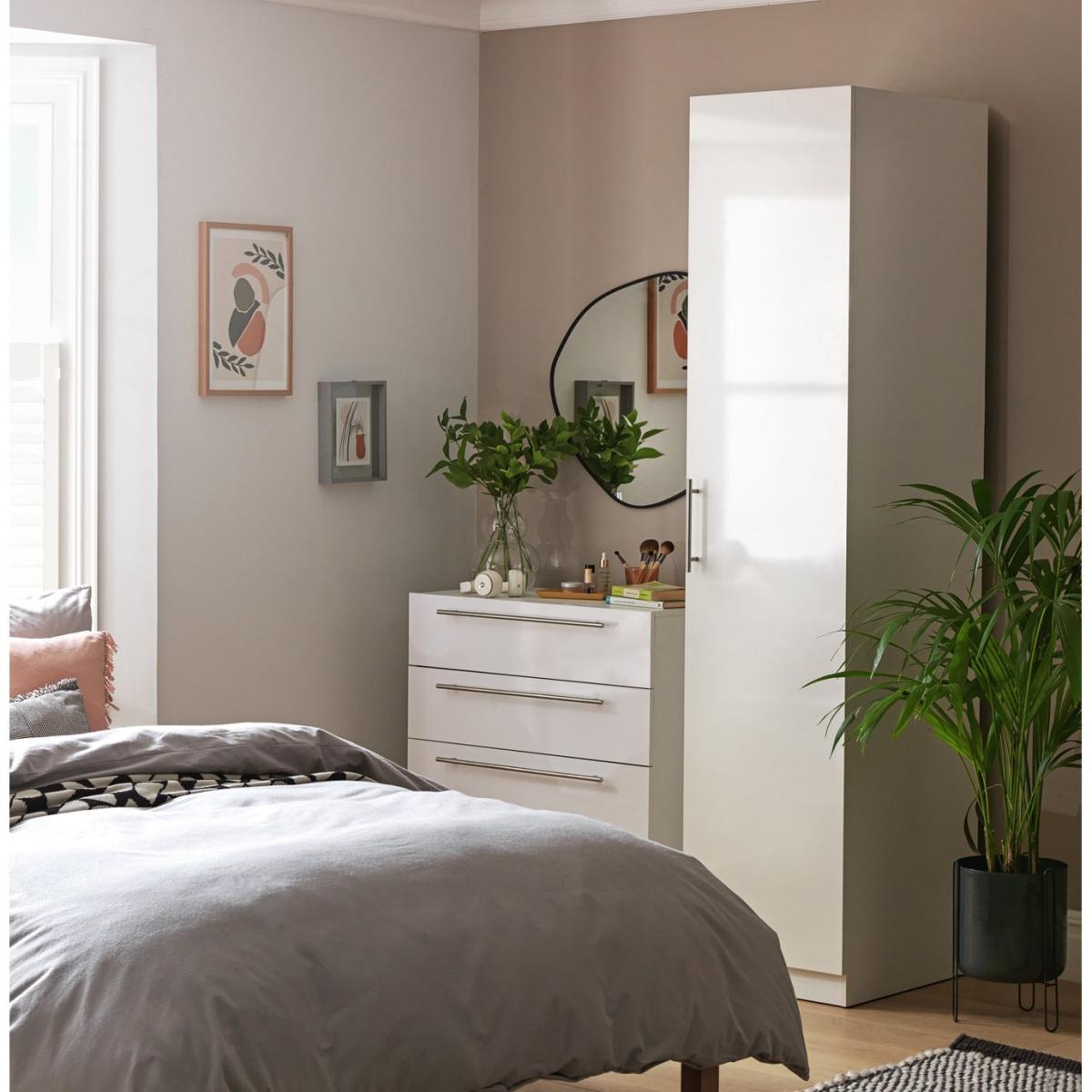 Habitat Munich 1 Door Wardrobe - White – image 2