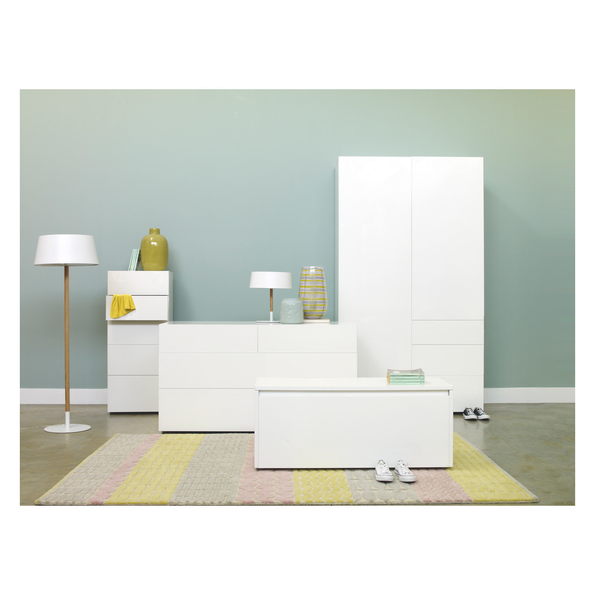 Perouse White 2 Door Wardrobe 120Cm Width, White – image 3