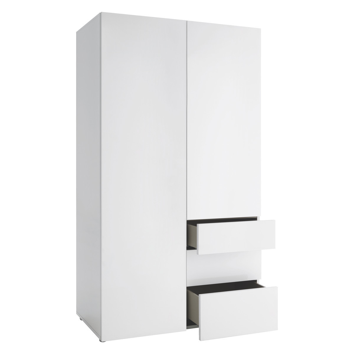 Perouse White 2 Door Wardrobe 120Cm Width, White – image 5