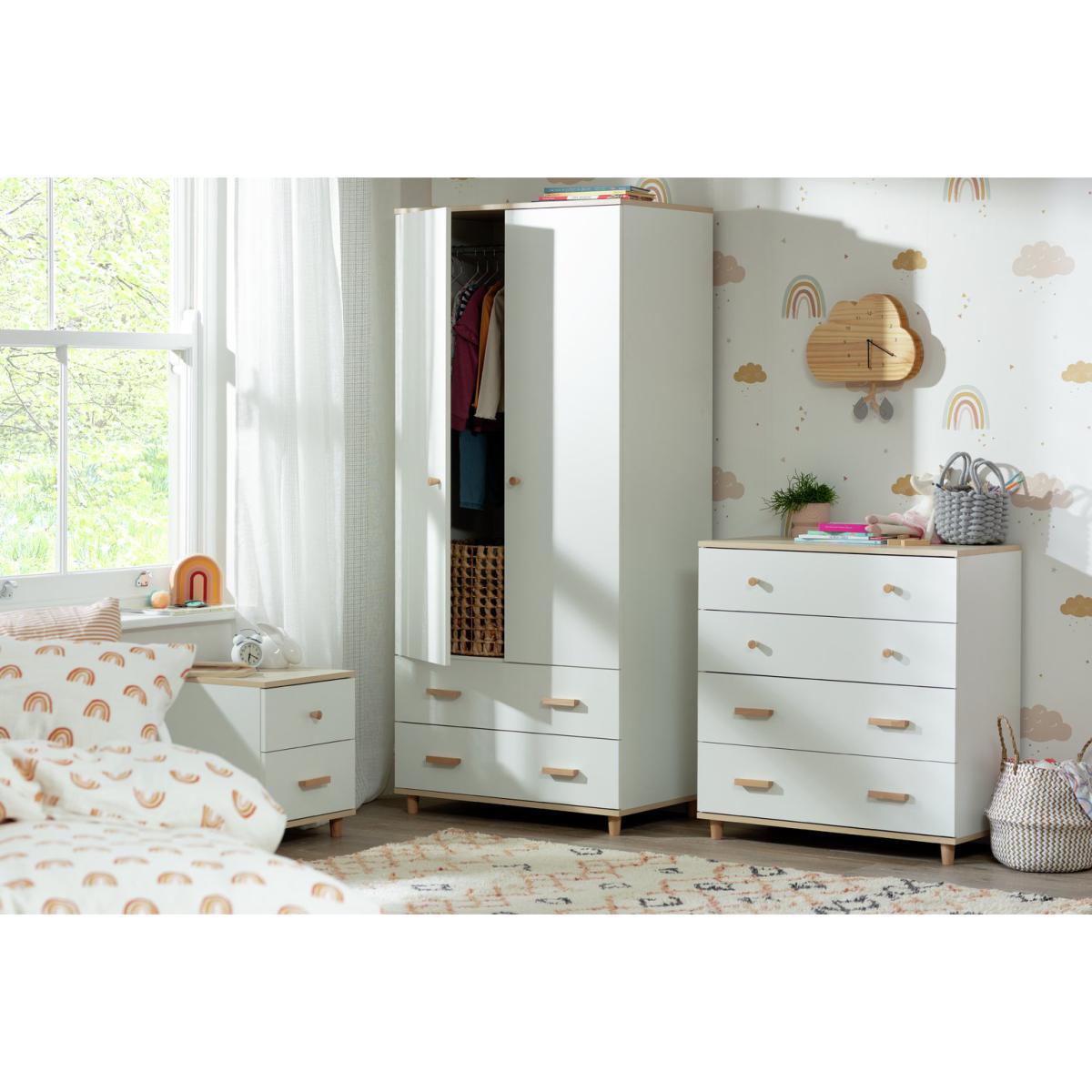 Habitat Kids Melby 3 Piece 2 Door Wardrobe Set - White