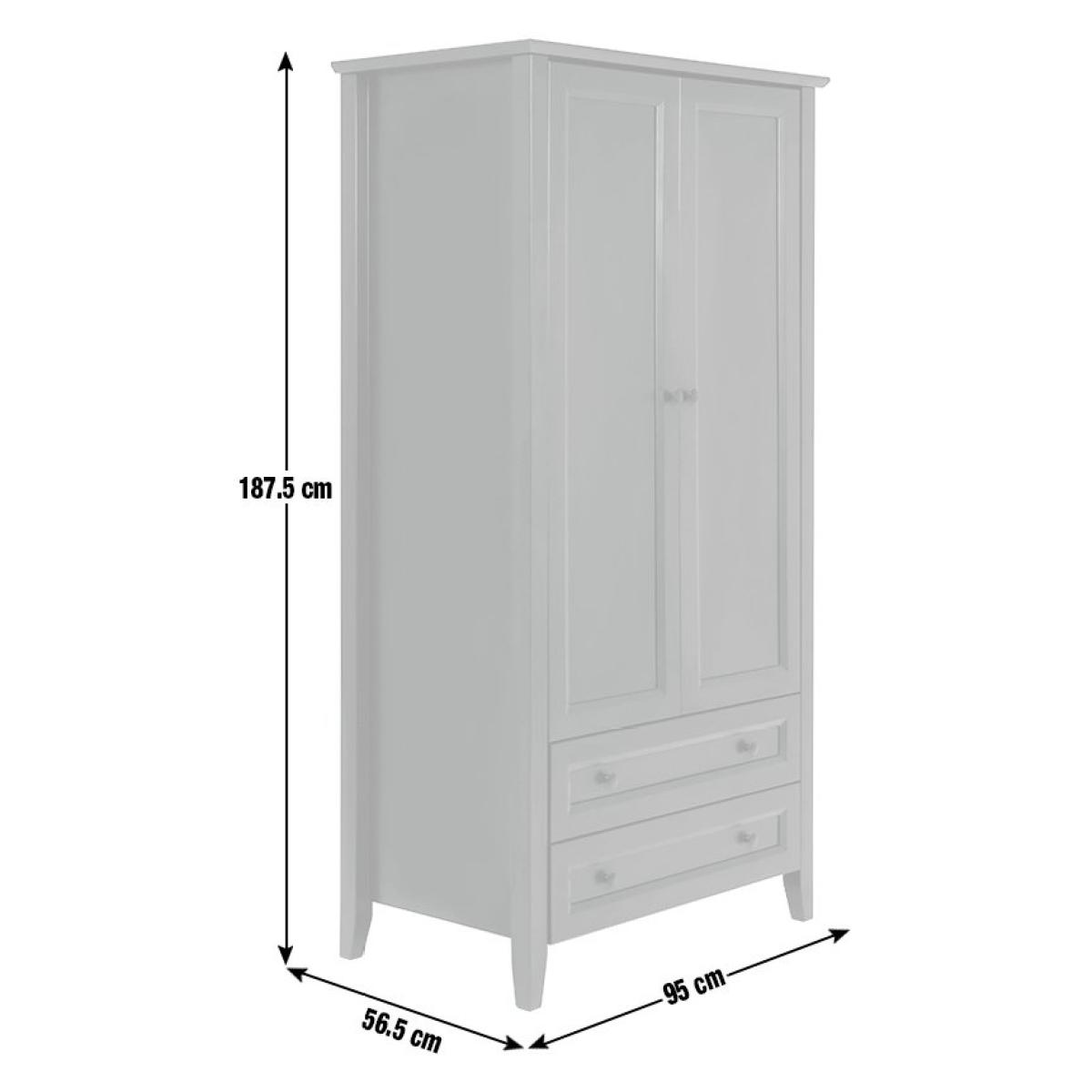 Habitat Kingham 2 Door 2 Drawer Wardrobe - Blue – image 4