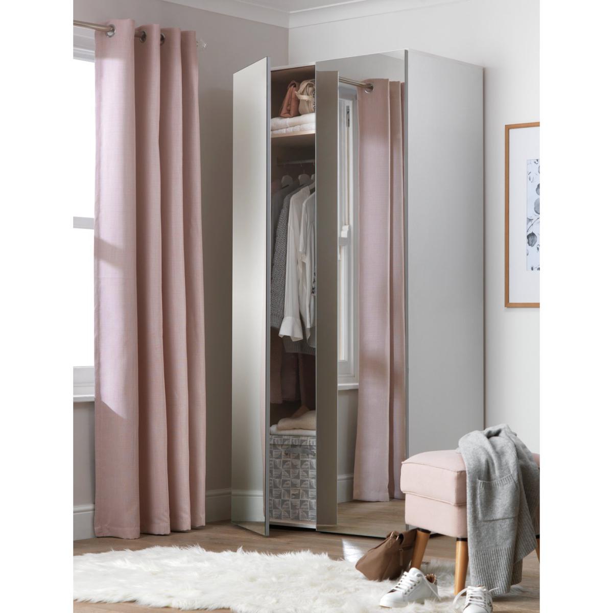 Habitat Atlas 2 Door Mirrored Tall Wardrobe - White – image 10