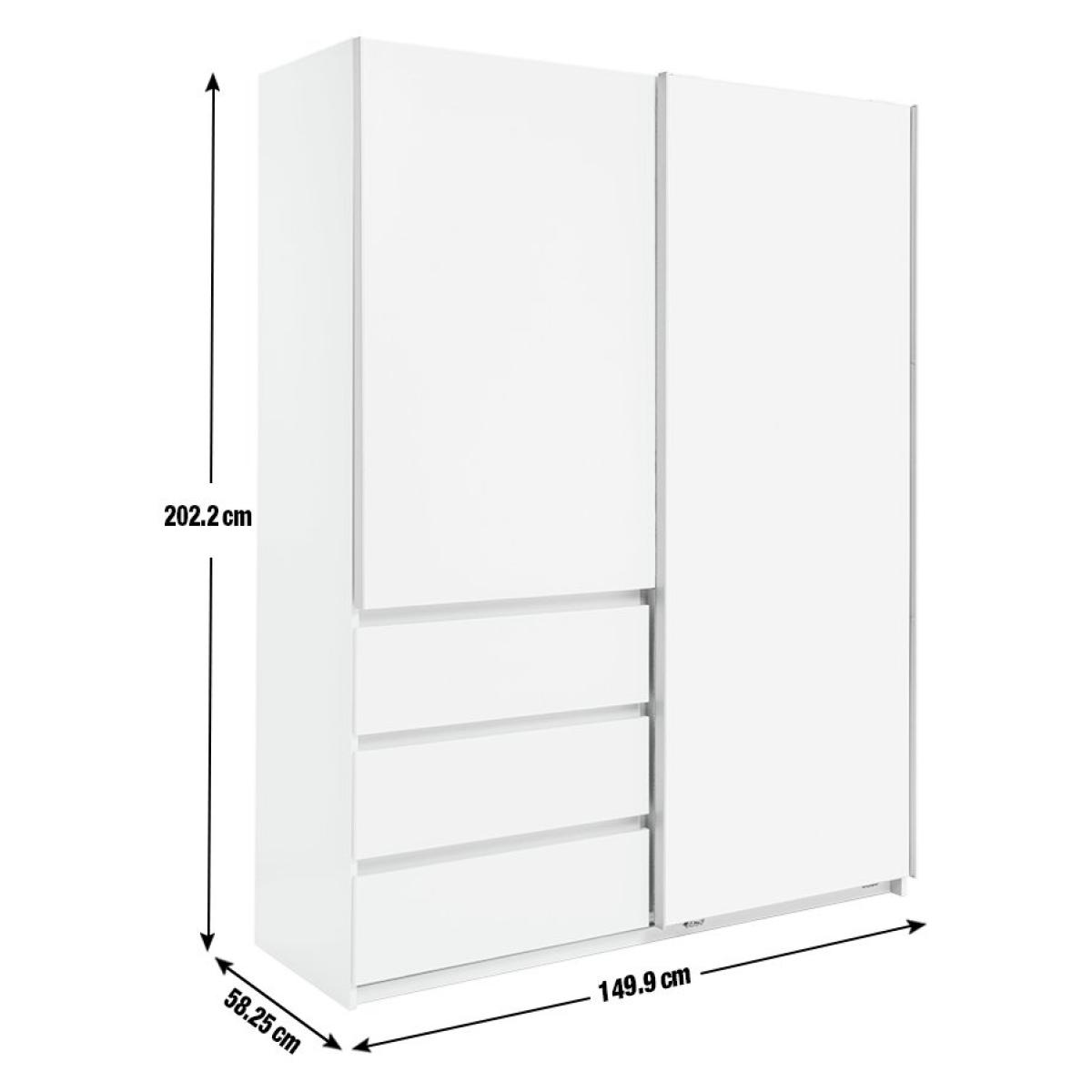 Habitat Holsted 2 Door 3 Drawer Wardrobe - White – image 3