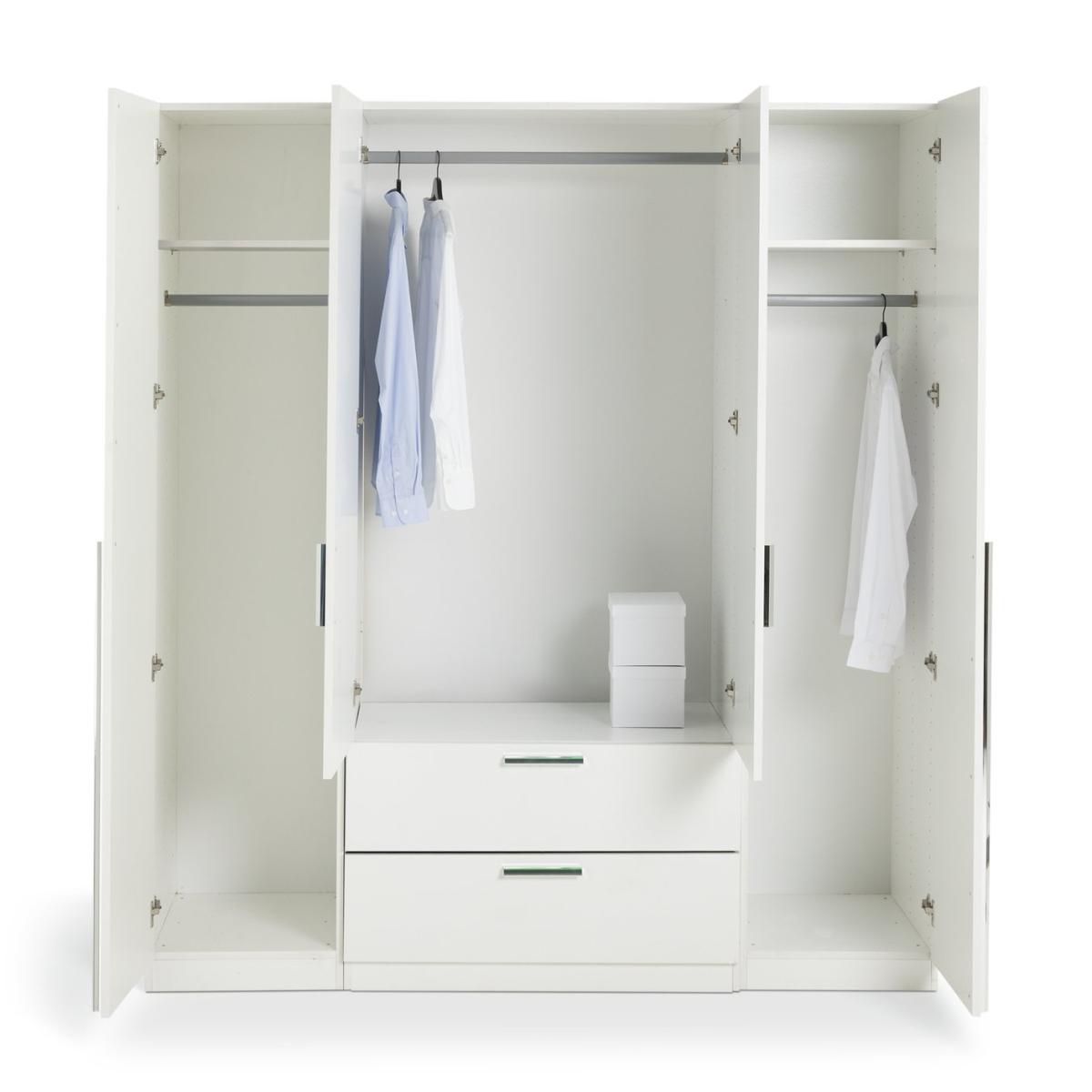 Habitat Munich 4 Door 2 Drawer Wardrobe - White – image 4
