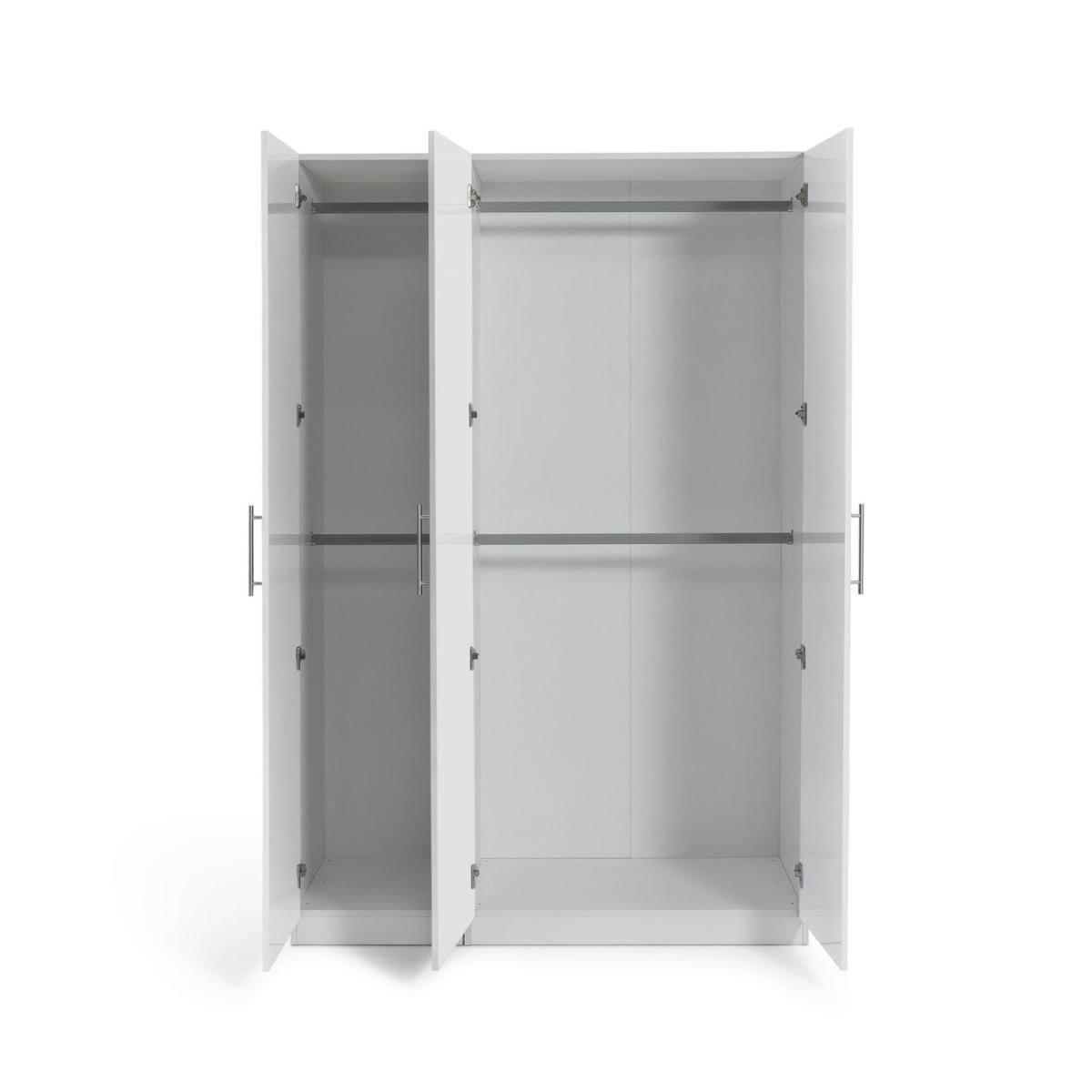 Habitat Munich 3 Door Wardrobe - White Gloss – image 5