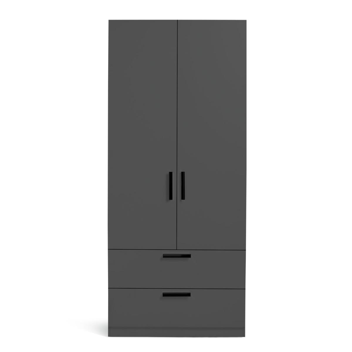 Habitat Munich 2 Door 2 Drawer Wardrobe - Anthracite – image 5