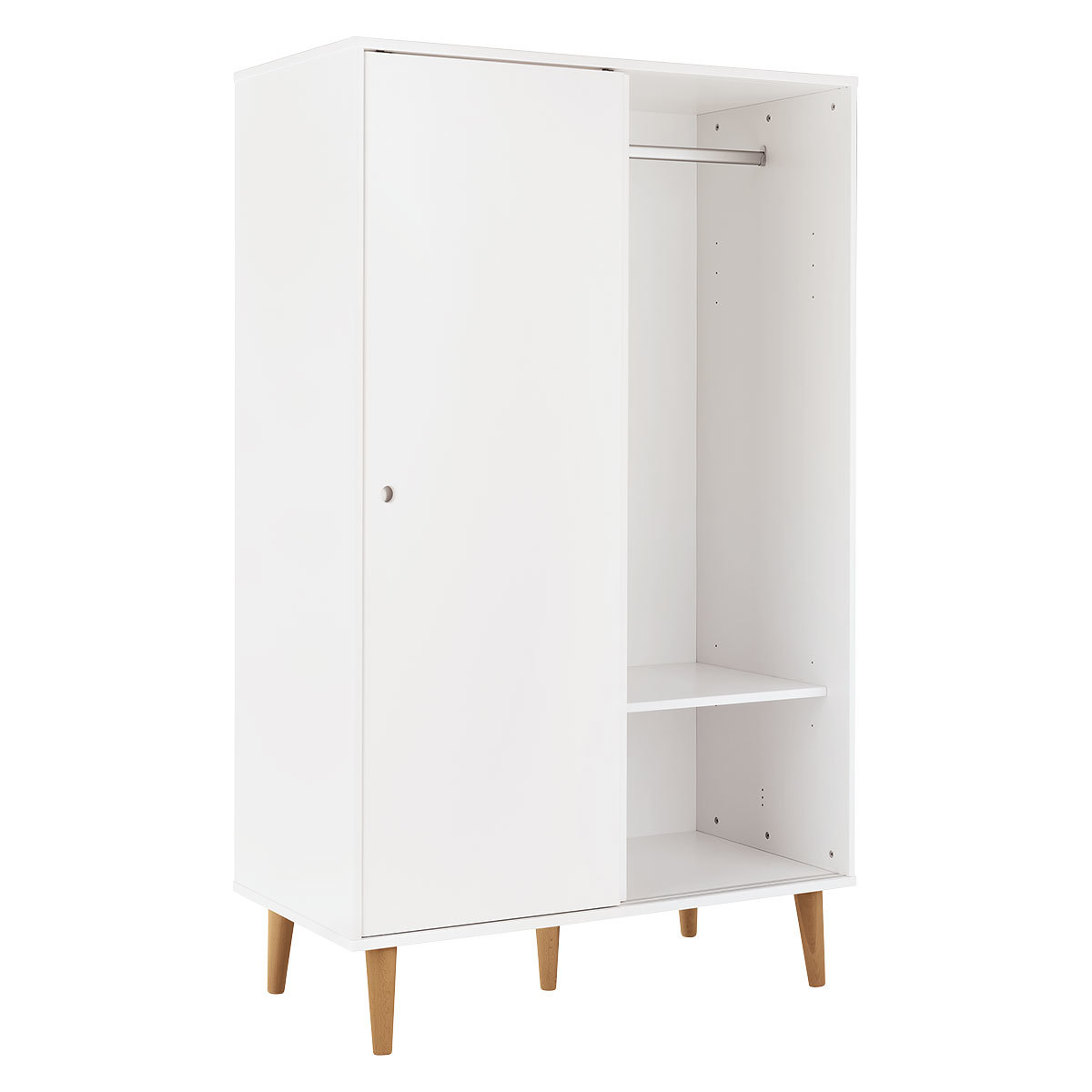 Cato White 2 Door Sliding Wardrobe, White – image 4